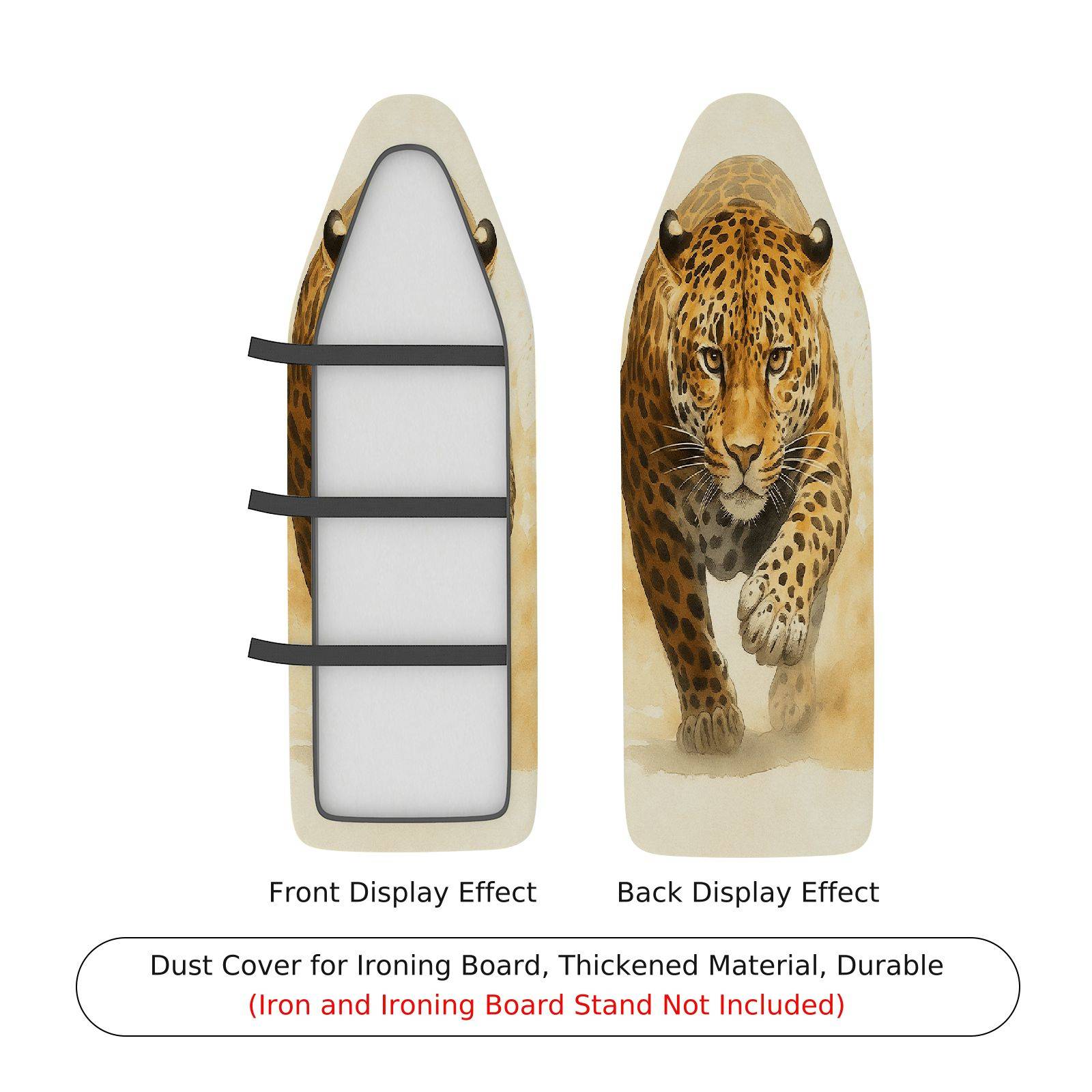 1-Piece Leopard Animal Print Exotic  Ironing Board Cover, Universal Size, Without Board