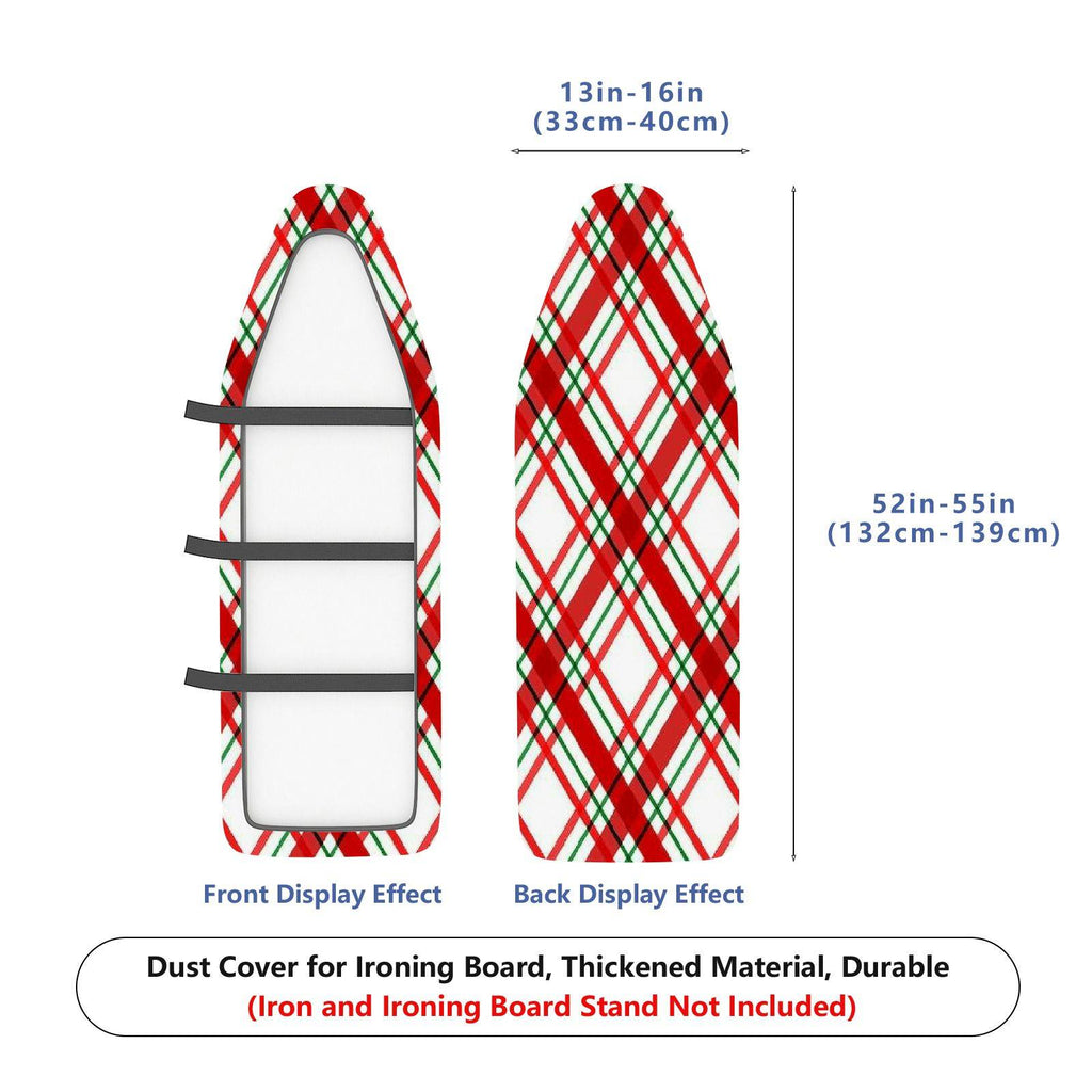 1-Piece Christmas Checkered Plaid  Ironing Board Cover, Universal Size, Without Board