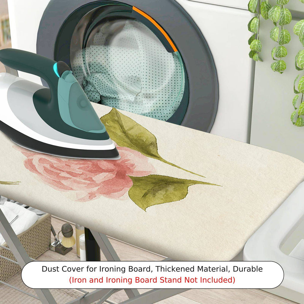 1-Piece Floral Green Pink  Ironing Board Cover, Universal Size, Without Board
