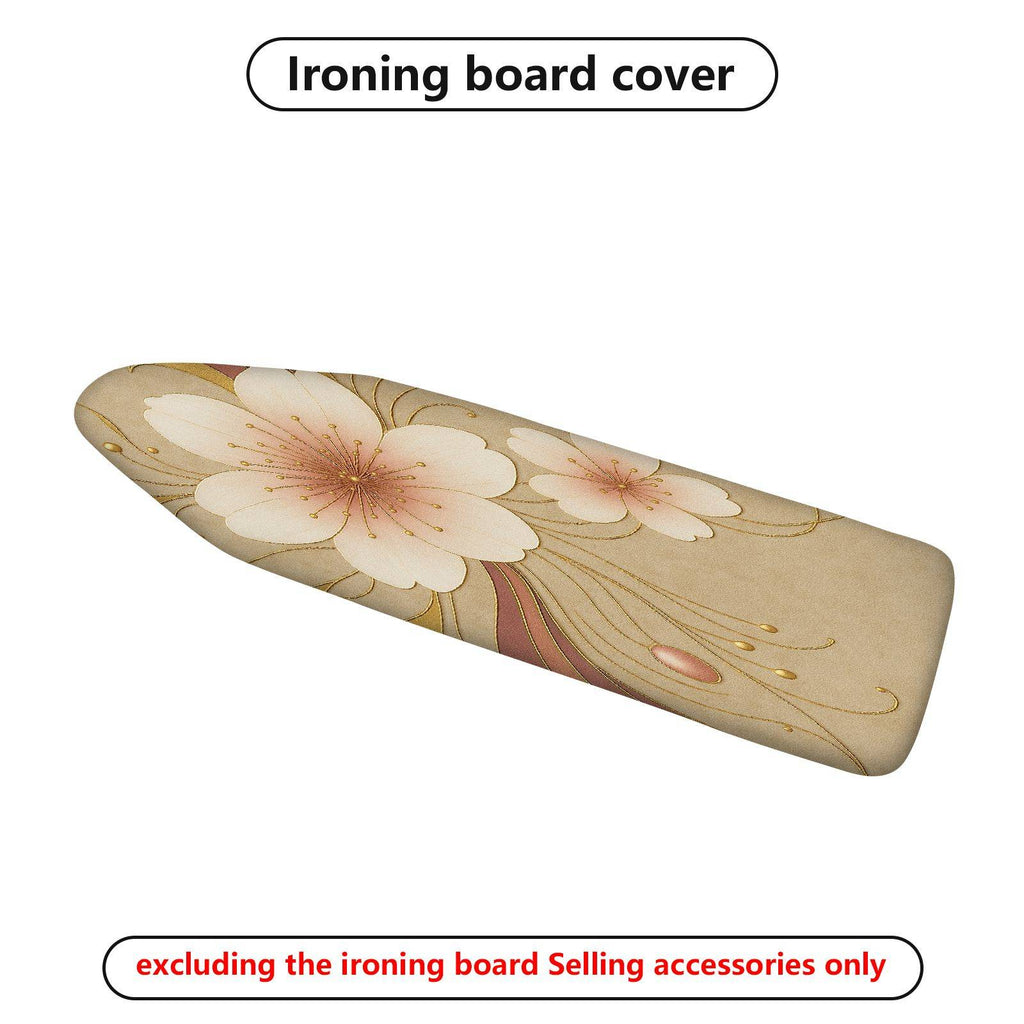 1-Piece Floral Beige Elegant  Ironing Board Cover, Universal Size, Without Board