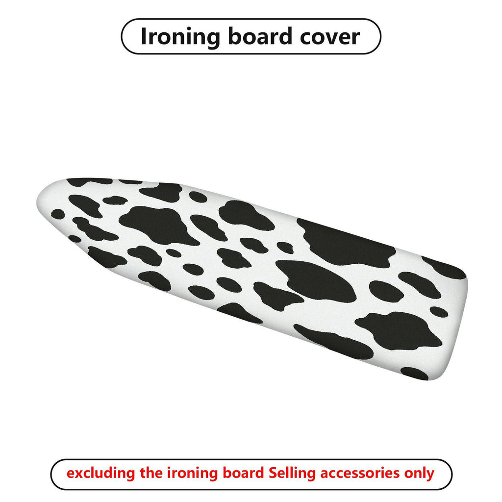 1-Piece Animal Print Cow Pattern Black And White  Ironing Board Cover, Universal Size, Without Board