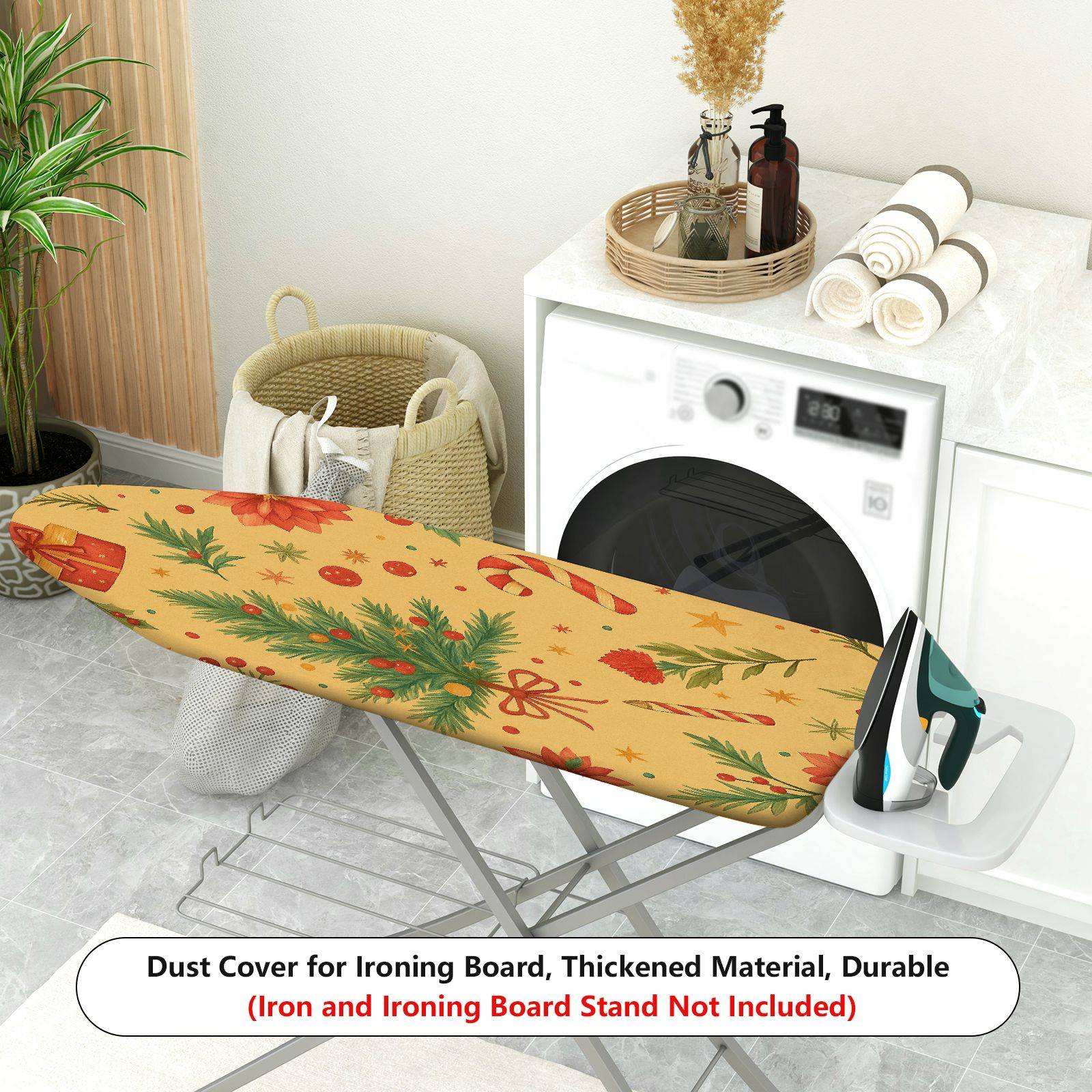 1-Piece Christmas Tree Candy Flower  Ironing Board Cover, Universal Size, Without Board
