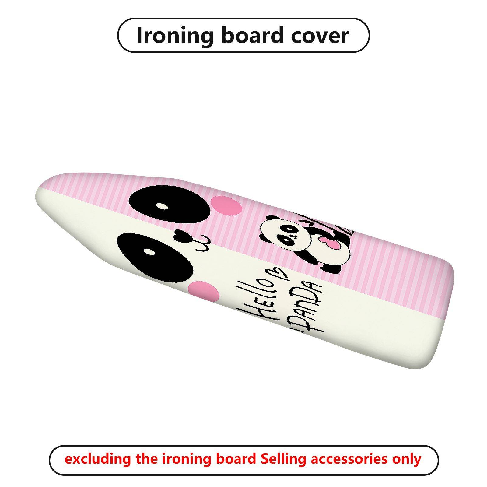 1-Piece Panda Pink Cute  Ironing Board Cover, Universal Size, Without Board