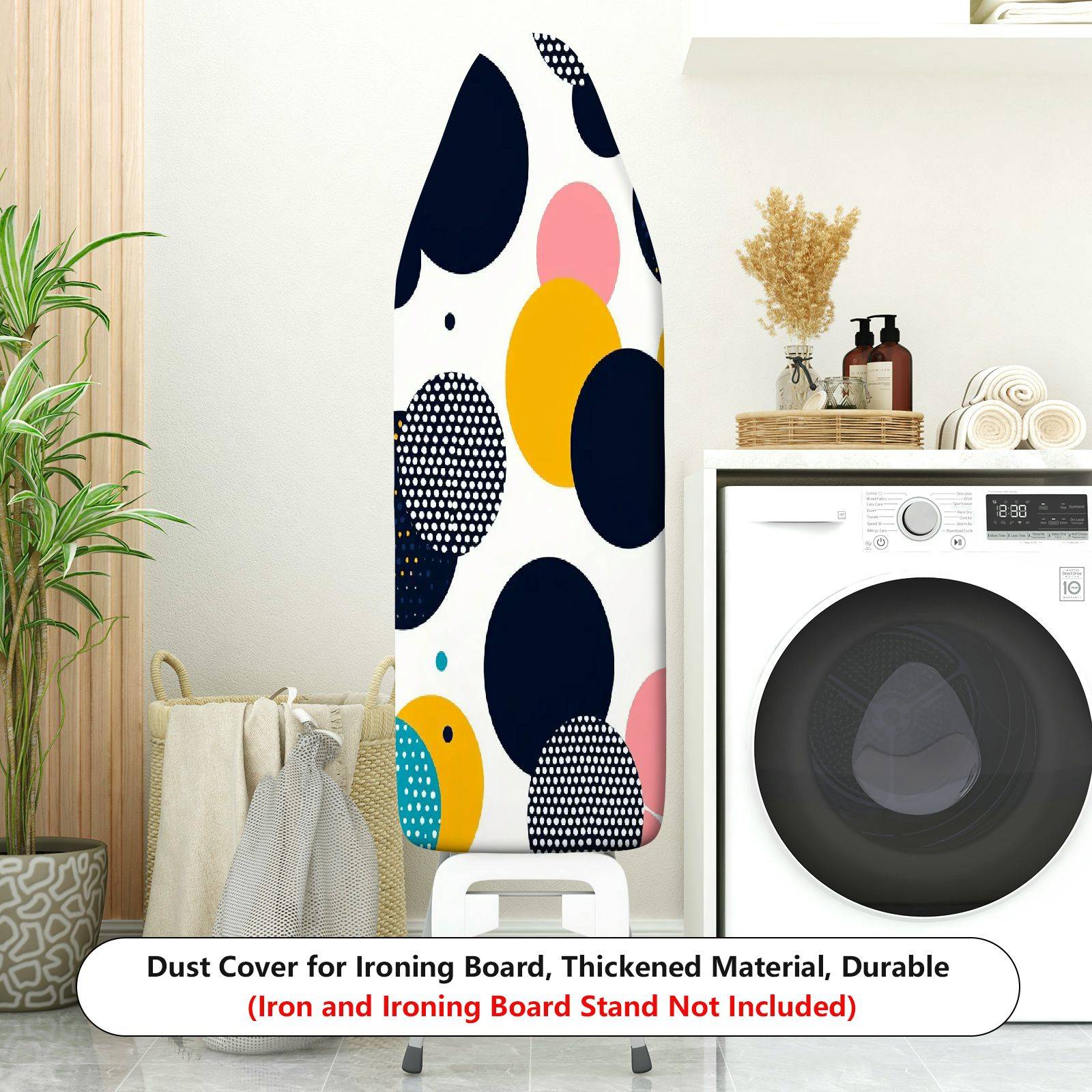 1-Piece Abstract Pattern Colorful Circle Modern  Ironing Board Cover, Universal Size, Without Board