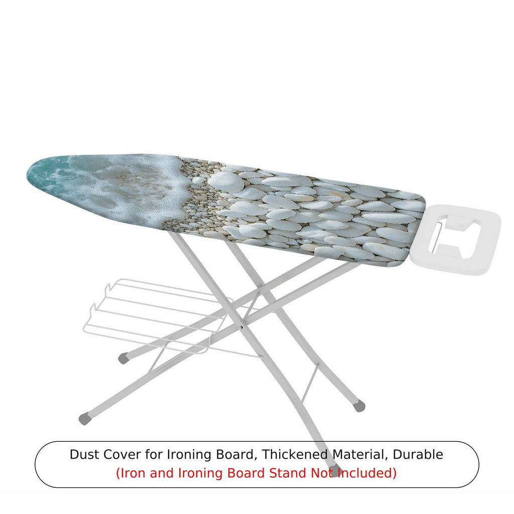 1-Piece Beach Pebble Ocean  Ironing Board Cover, Universal Size, Without Board