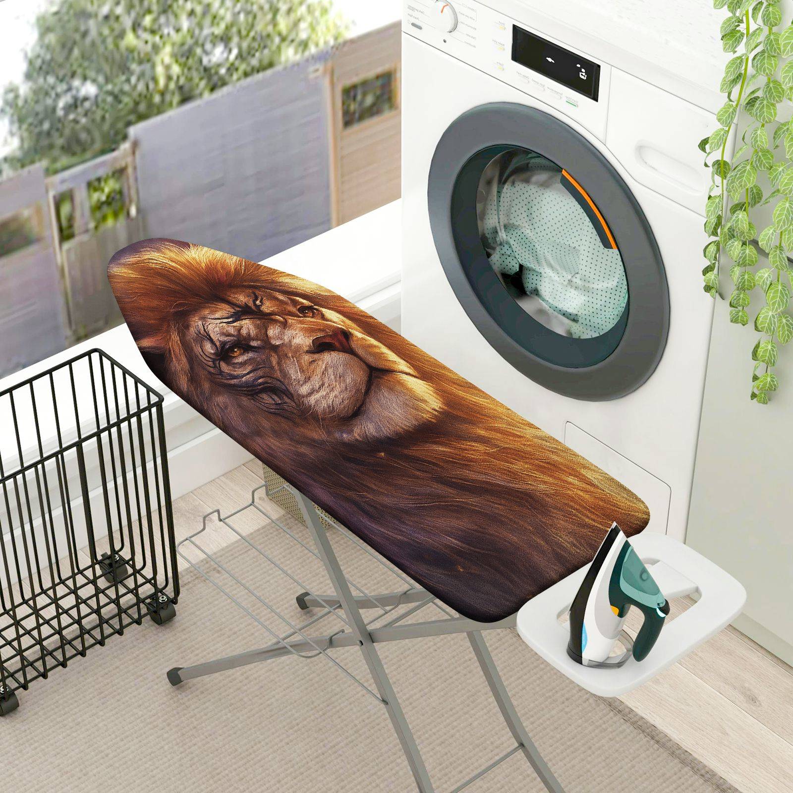 1-Piece Lion Animal King  Ironing Board Cover, Universal Size, Without Board