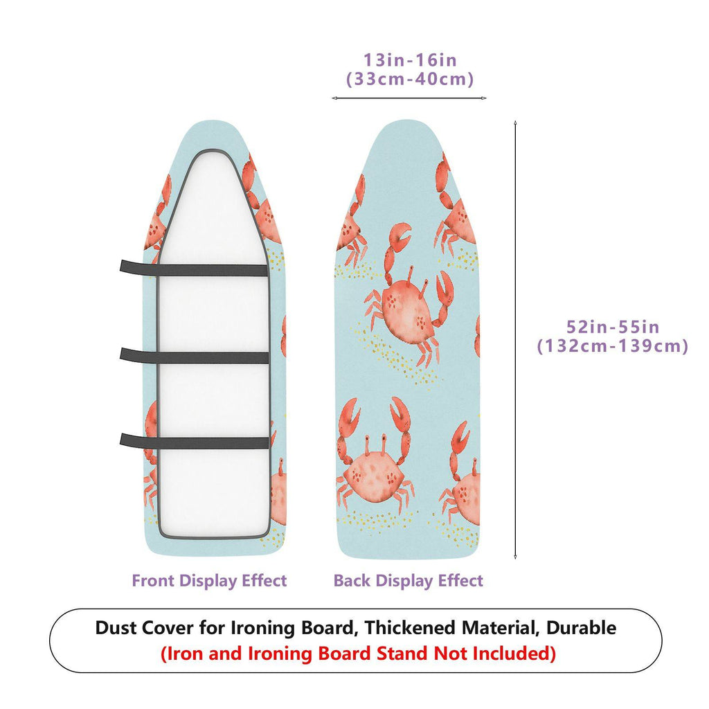 1-Piece Crab Ocean Blue  Ironing Board Cover, Universal Size, Without Board