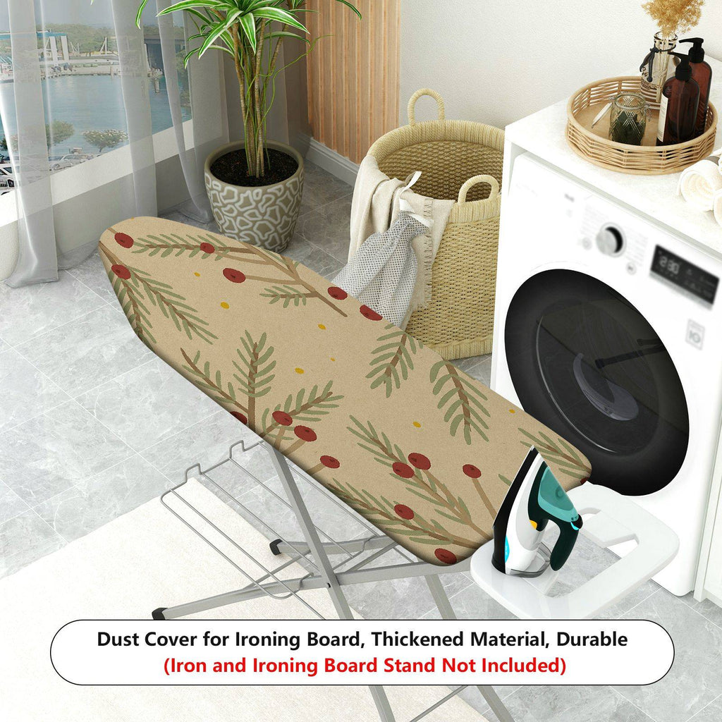 1-Piece Christmas Pine Berry Pattern  Ironing Board Cover, Universal Size, Without Board