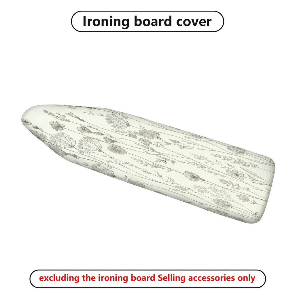 1-Piece Floral Elegant Pattern Beige  Ironing Board Cover, Universal Size, Without Board