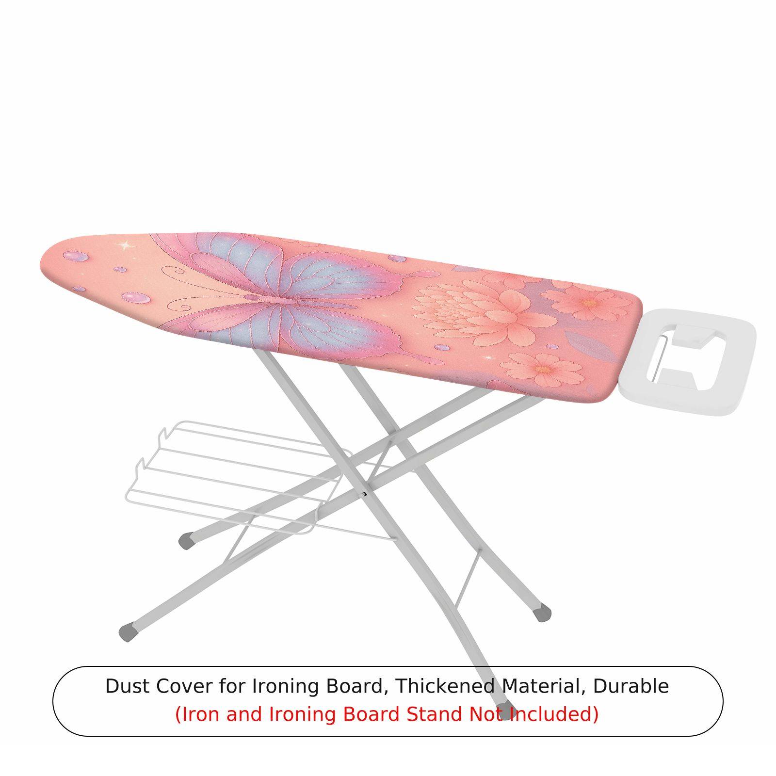 1-Piece Butterfly Floral Pink  Ironing Board Cover, Universal Size, Without Board