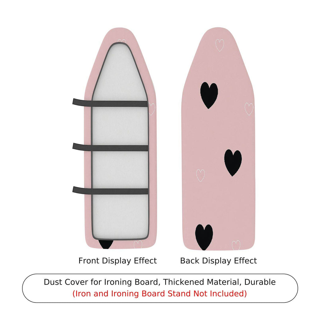 1-Piece Heart Pink Romantic  Ironing Board Cover, Universal Size, Without Board