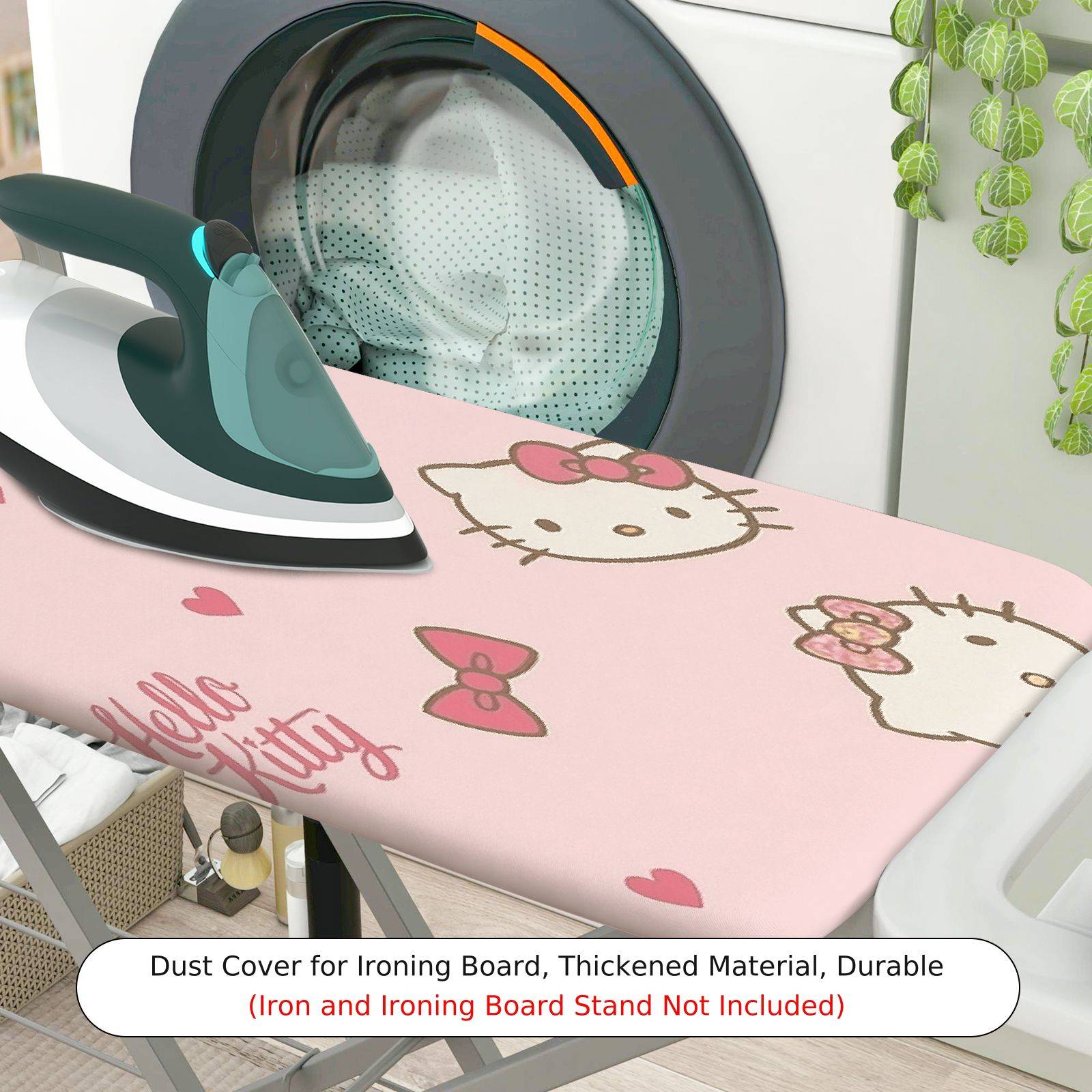 1-Piece Hello Kitty Pink  Ironing Board Cover, Universal Size, Without Board