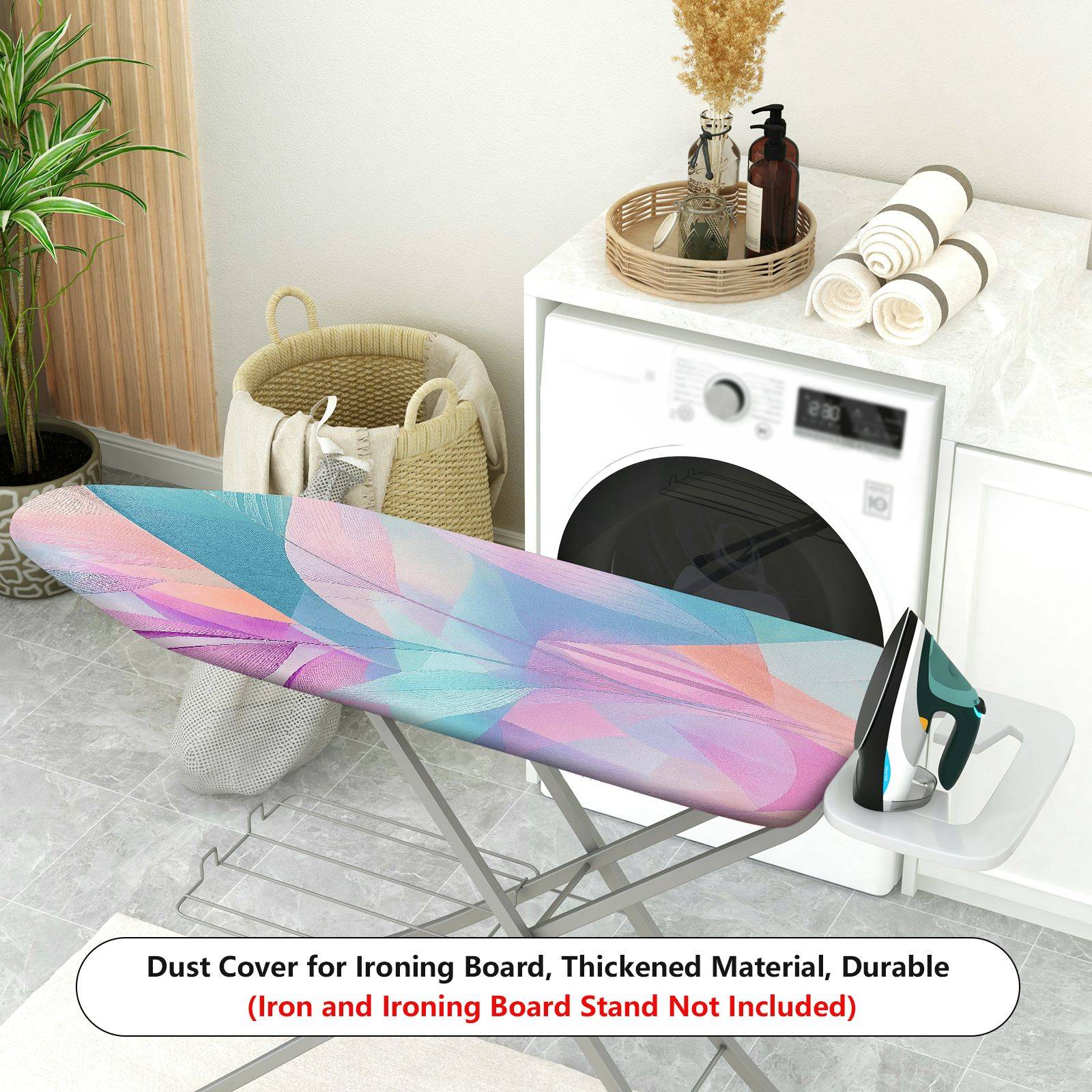 1-Piece Abstract Colorful Geometric Pattern  Ironing Board Cover, Universal Size, Without Board