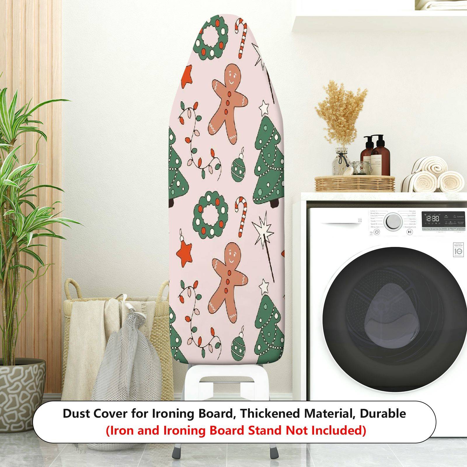 1-Piece Christmas Candy Tree Gingerbread  Ironing Board Cover, Universal Size, Without Board