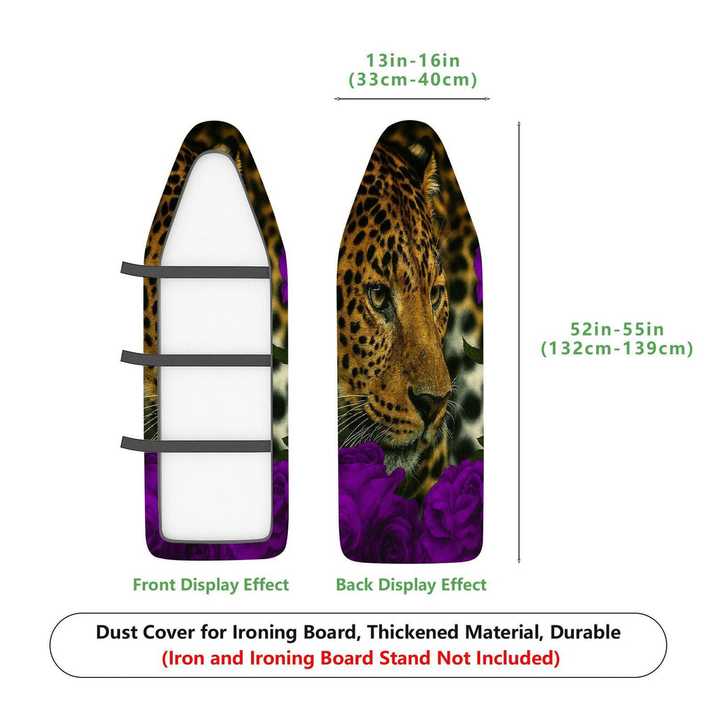 1-Piece Leopard Floral Animal  Ironing Board Cover, Universal Size, Without Board