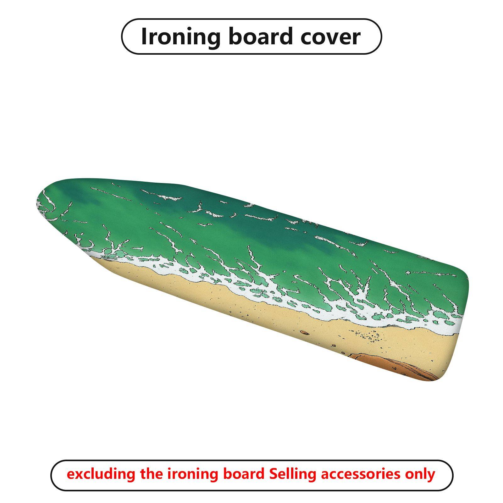1-Piece Ocean Beach Waves  Ironing Board Cover, Universal Size, Without Board