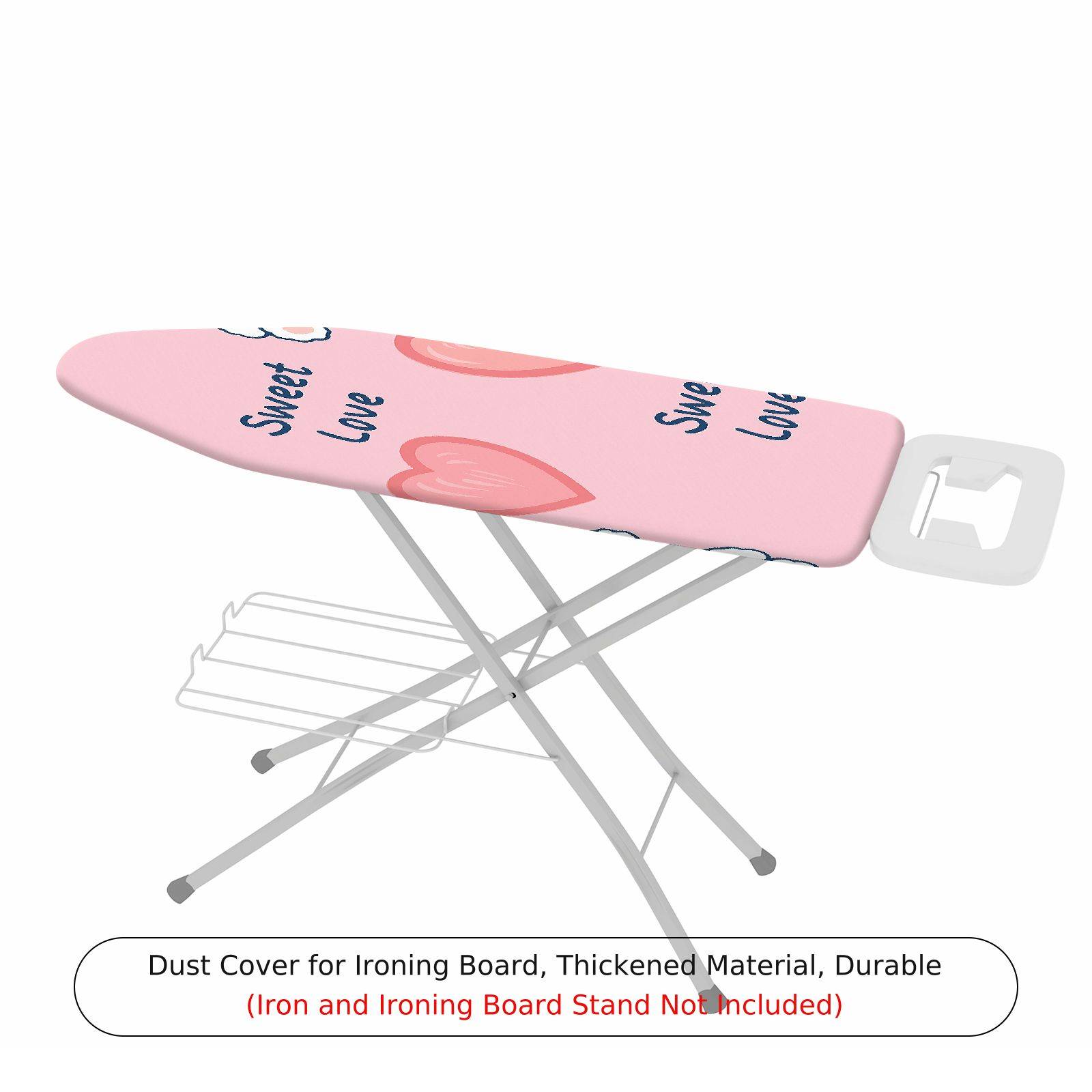 1-Piece Sweet Love Heart Pink  Ironing Board Cover, Universal Size, Without Board