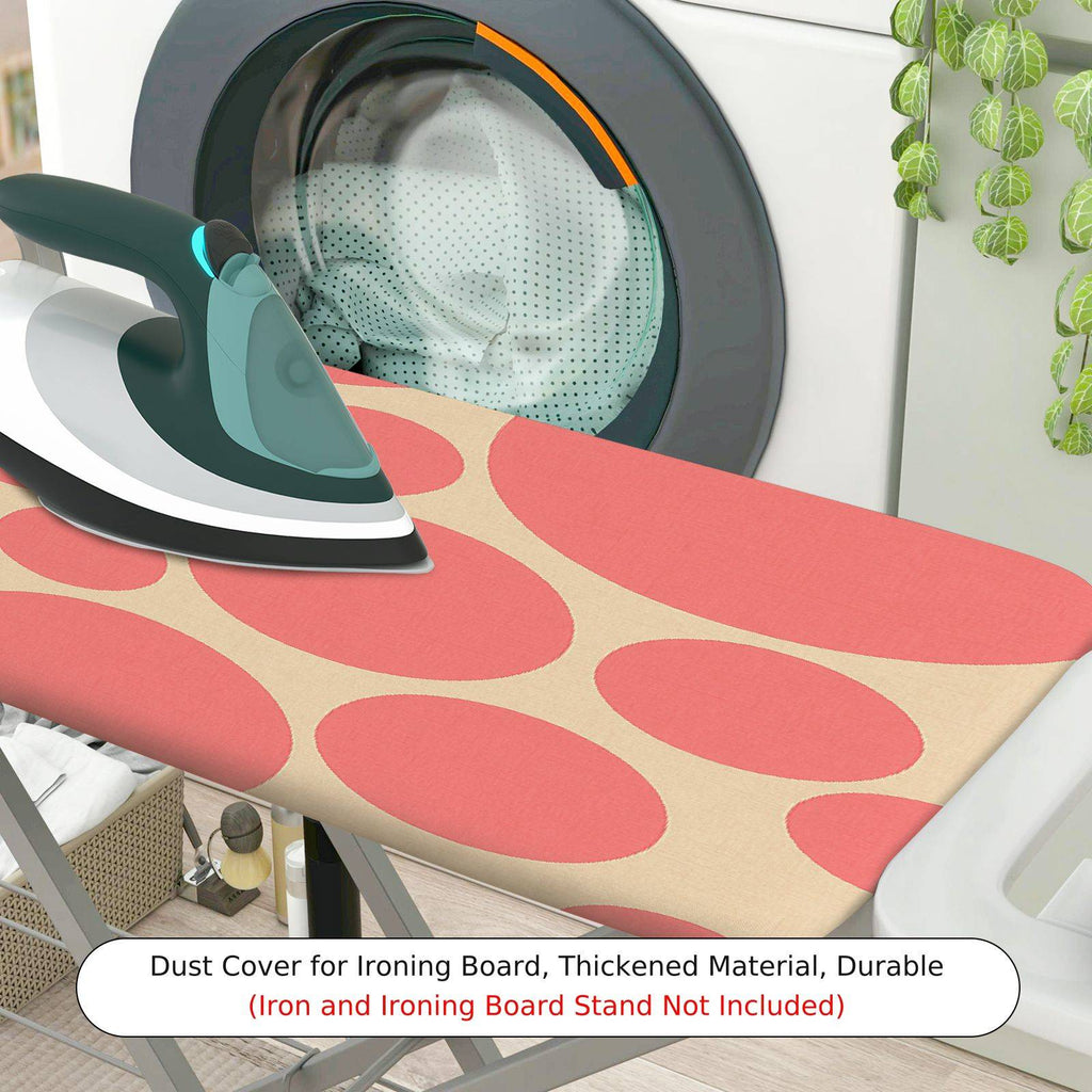 1-Piece Pink Polka Dots Pattern  Ironing Board Cover, Universal Size, Without Board