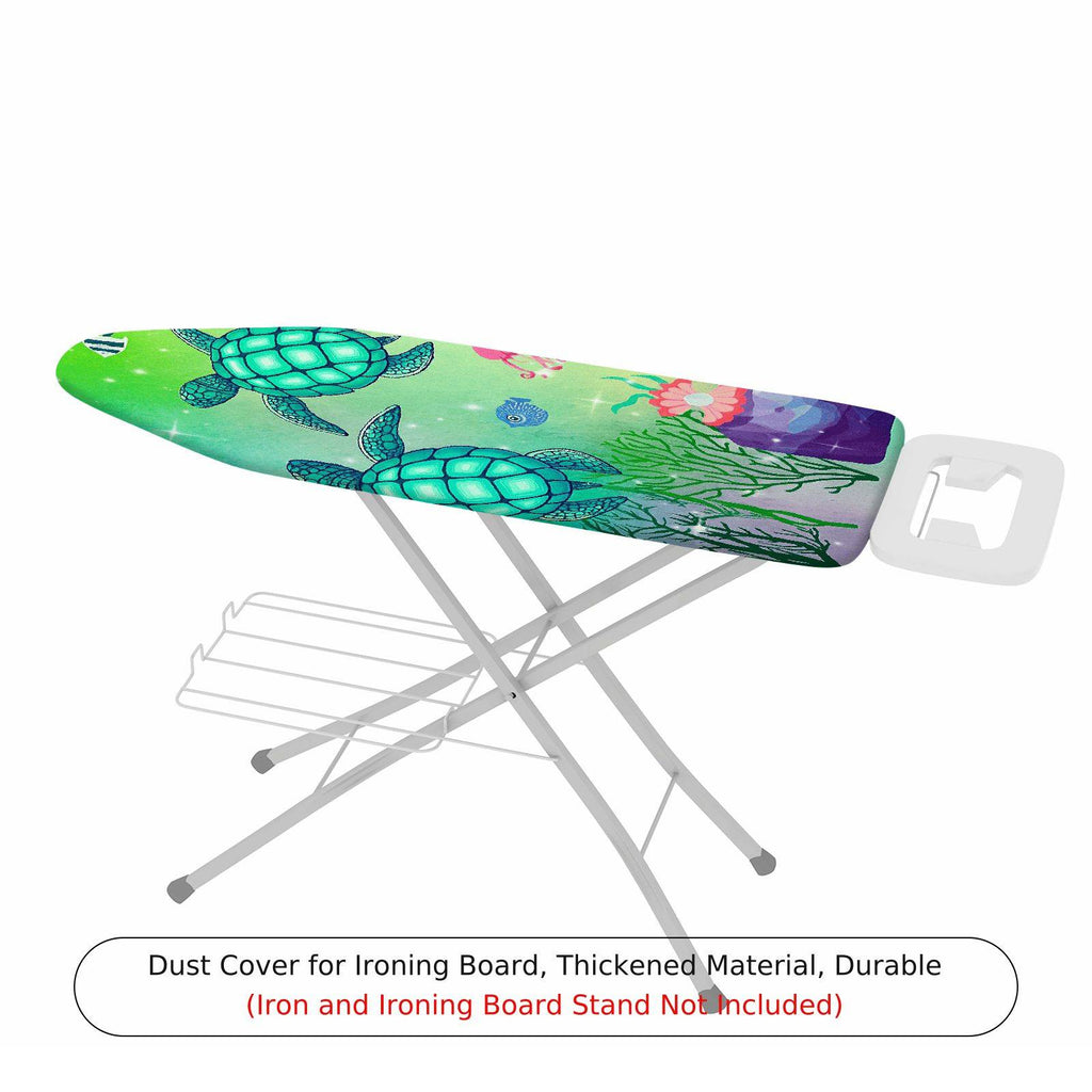 1-Piece Sea Turtle Ocean Aquatic Life  Ironing Board Cover, Universal Size, Without Board