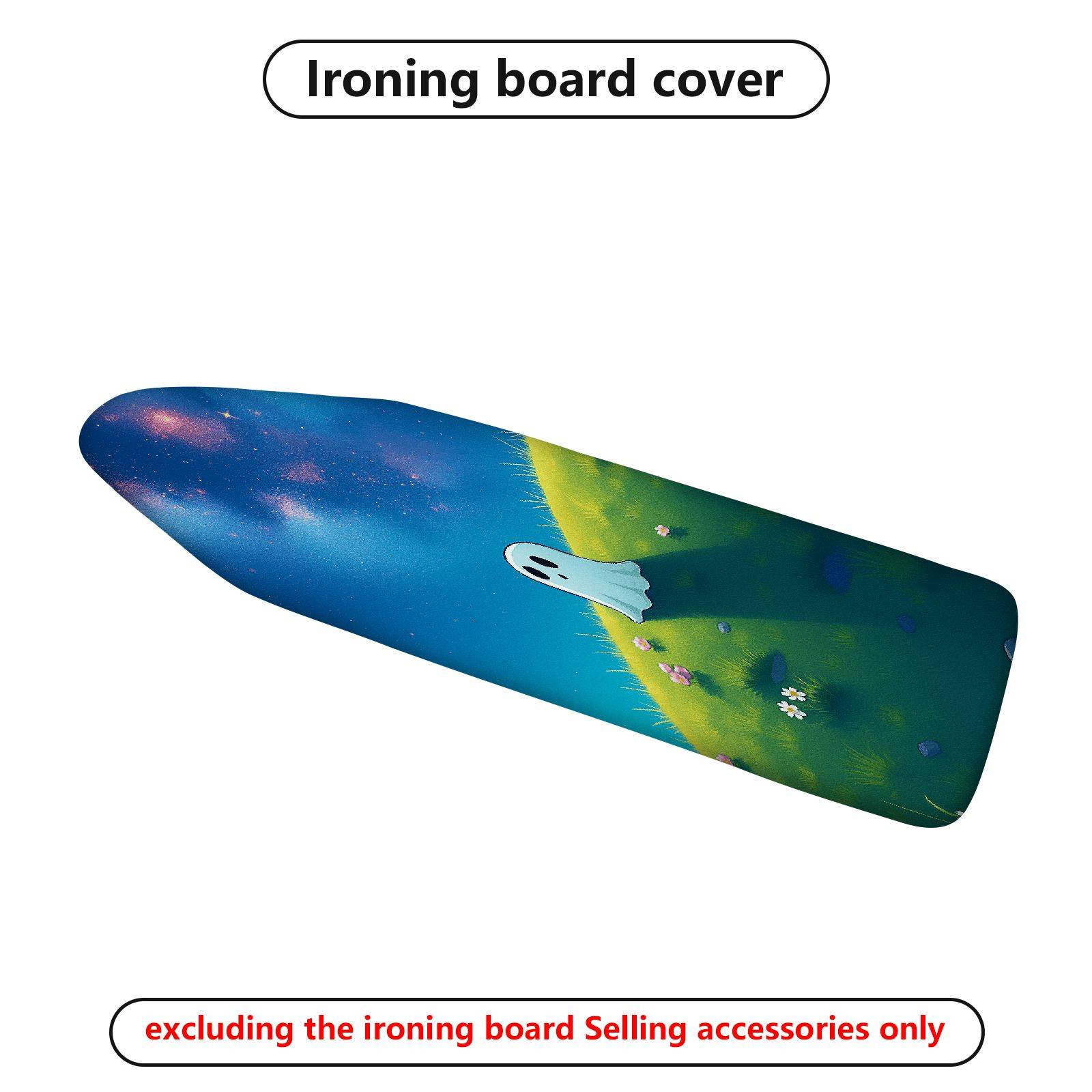 1-Piece Night Sky Ghost Animal  Ironing Board Cover, Universal Size, Without Board