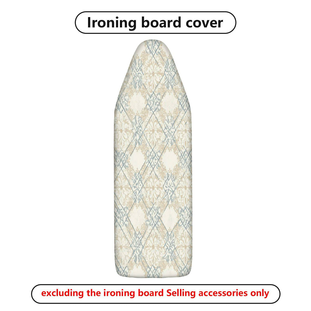1-Piece Floral Elegant Beige  Ironing Board Cover, Universal Size, Without Board