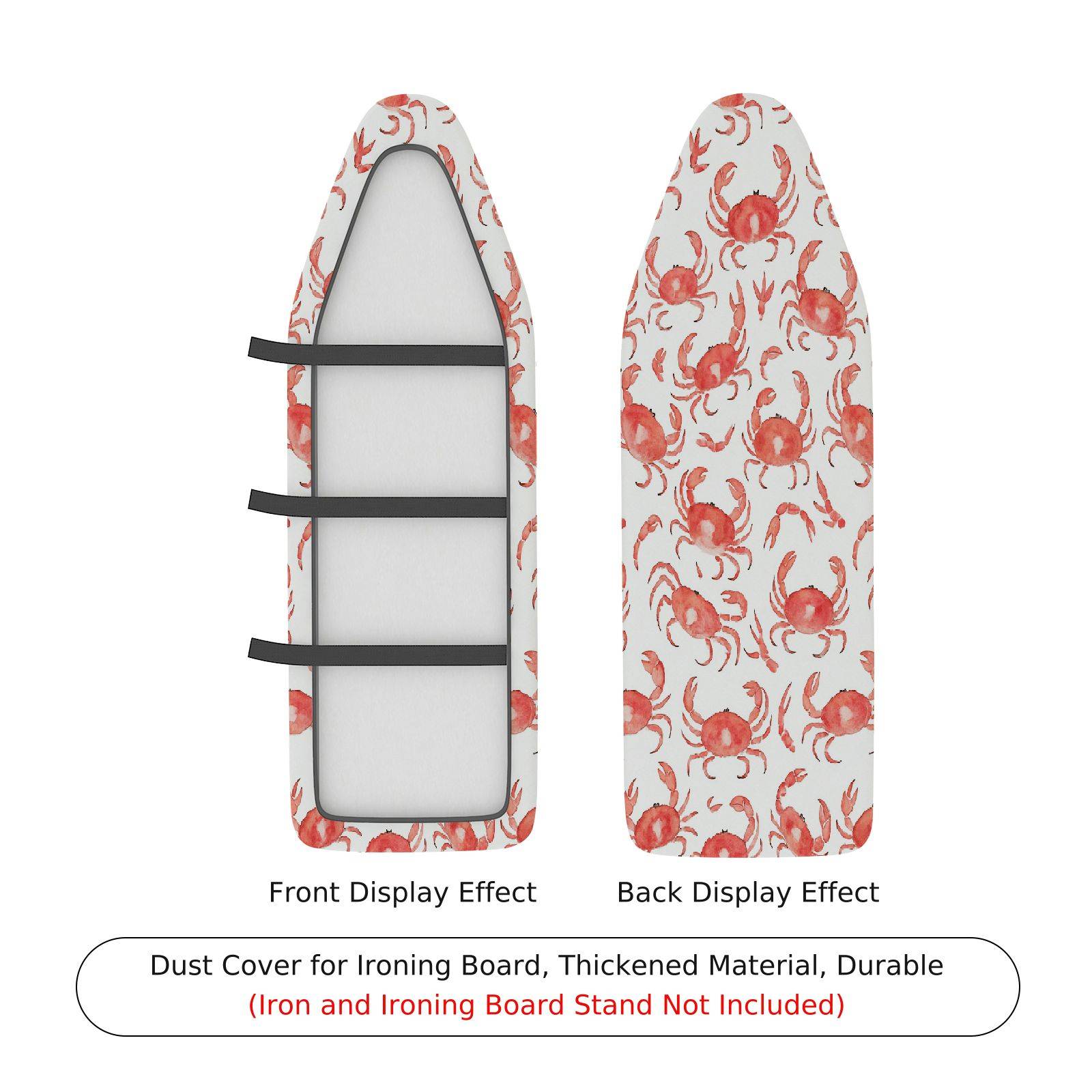 1-Piece Crab Ocean Nautical  Ironing Board Cover, Universal Size, Without Board