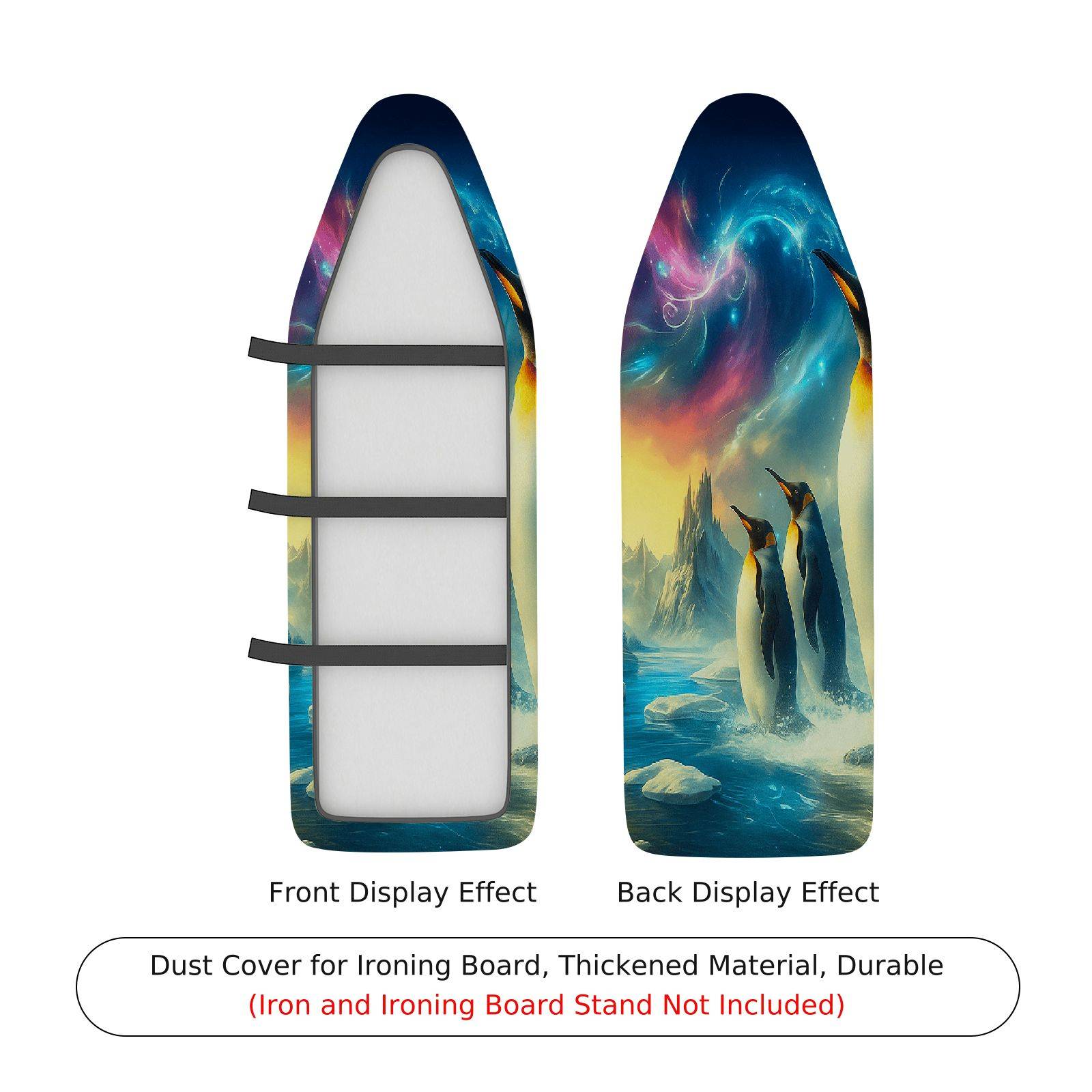 1-Piece Penguin Ocean Fantasy  Ironing Board Cover, Universal Size, Without Board