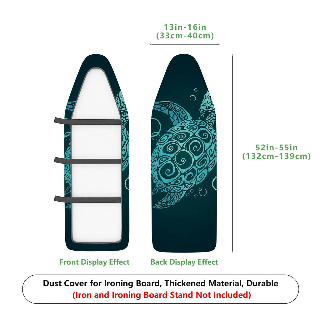 1-Piece Turtle Ocean Waves  Ironing Board Cover, Universal Size, Without Board