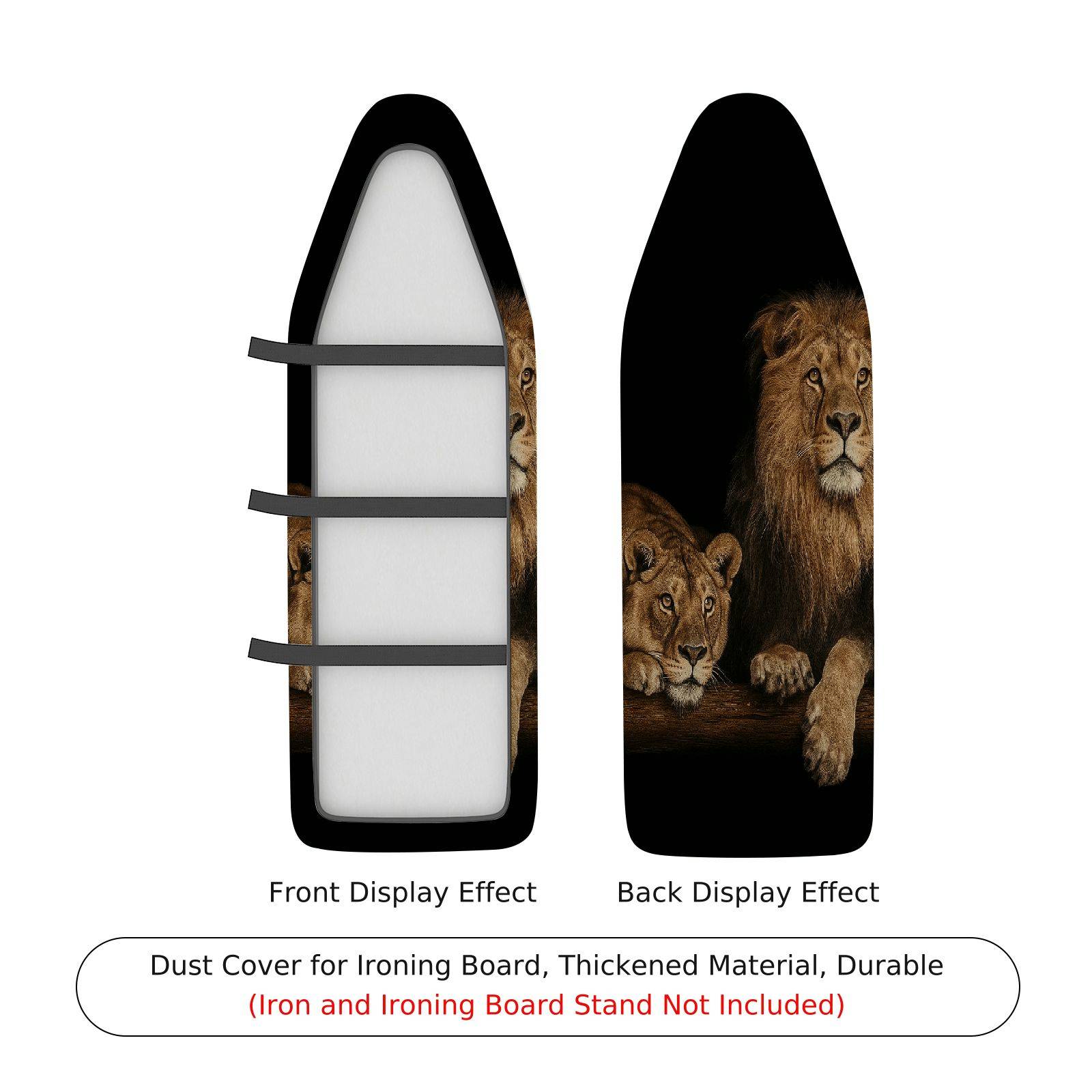 1-Piece Lion Pattern Animal Wildlife  Ironing Board Cover, Universal Size, Without Board