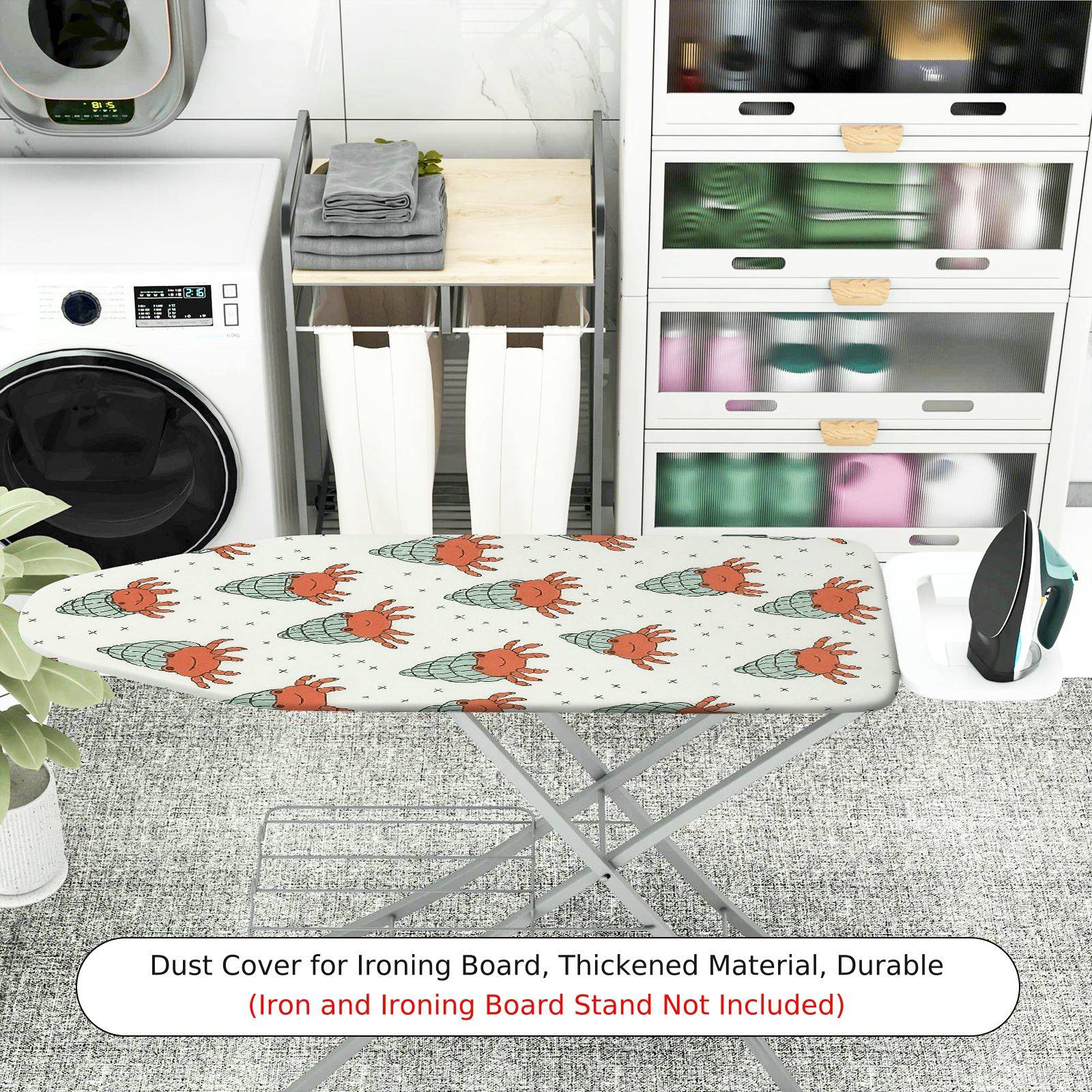 1-Piece Animal Crab  Ironing Board Cover, Universal Size, Without Board