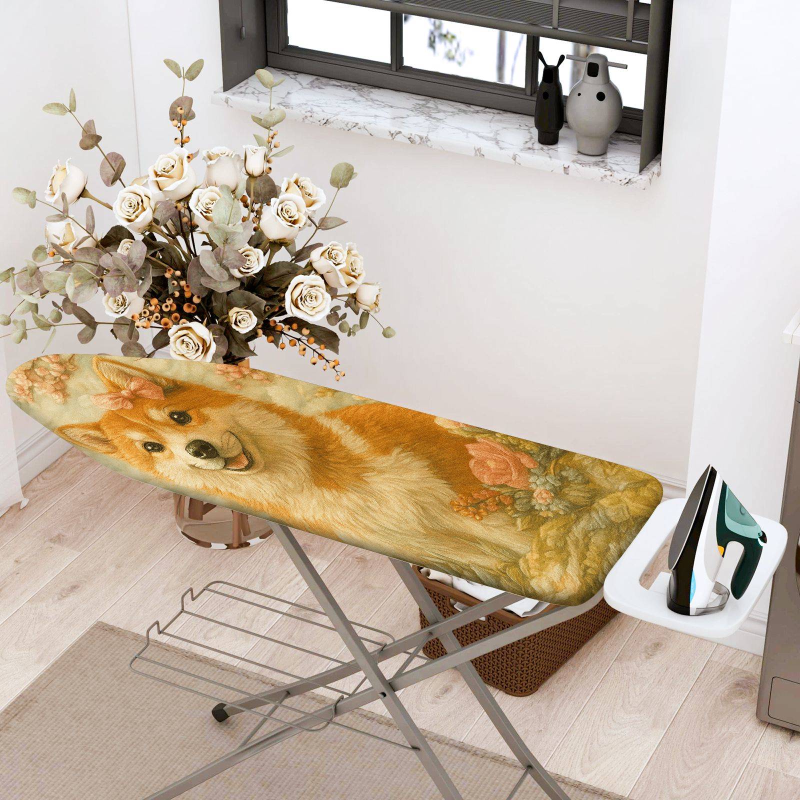 1-Piece Animal Floral Art  Ironing Board Cover, Universal Size, Without Board
