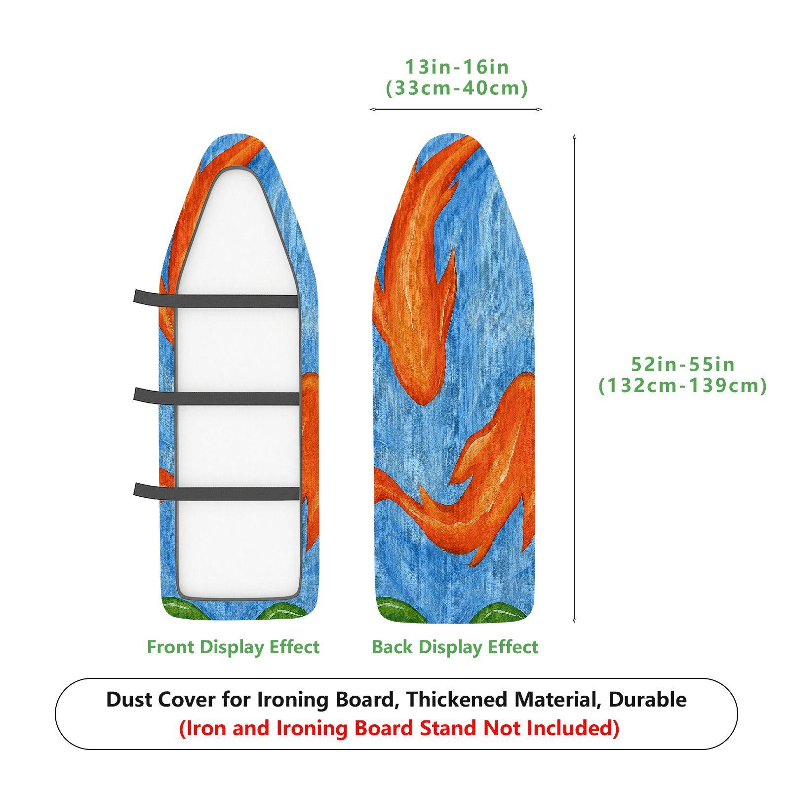 1-Piece Colorful Fish Ocean Abstract Art  Ironing Board Cover, Universal Size, Without Board
