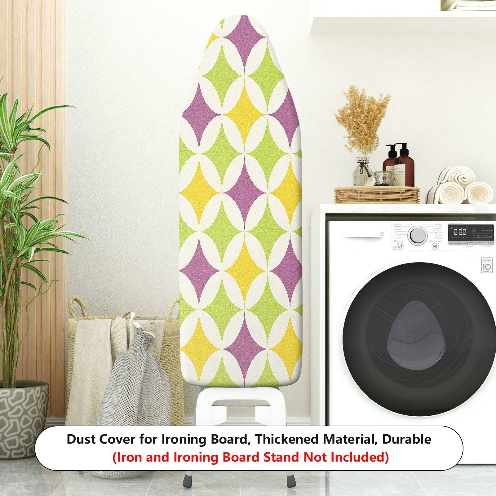 1-Piece Geometric Retro Bright  Ironing Board Cover, Universal Size, Without Board