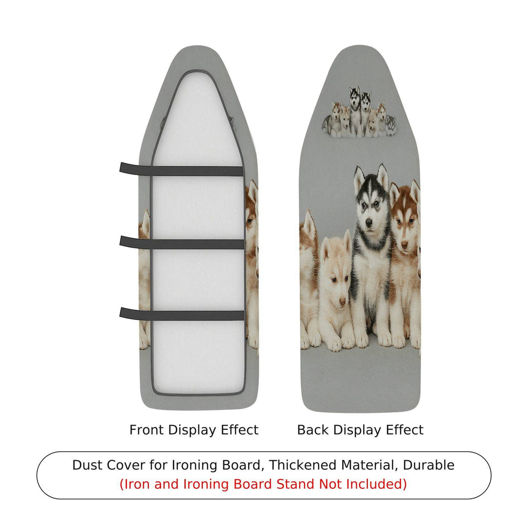 1-Piece Dog Pattern Cute Animal Grey  Ironing Board Cover, Universal Size, Without Board