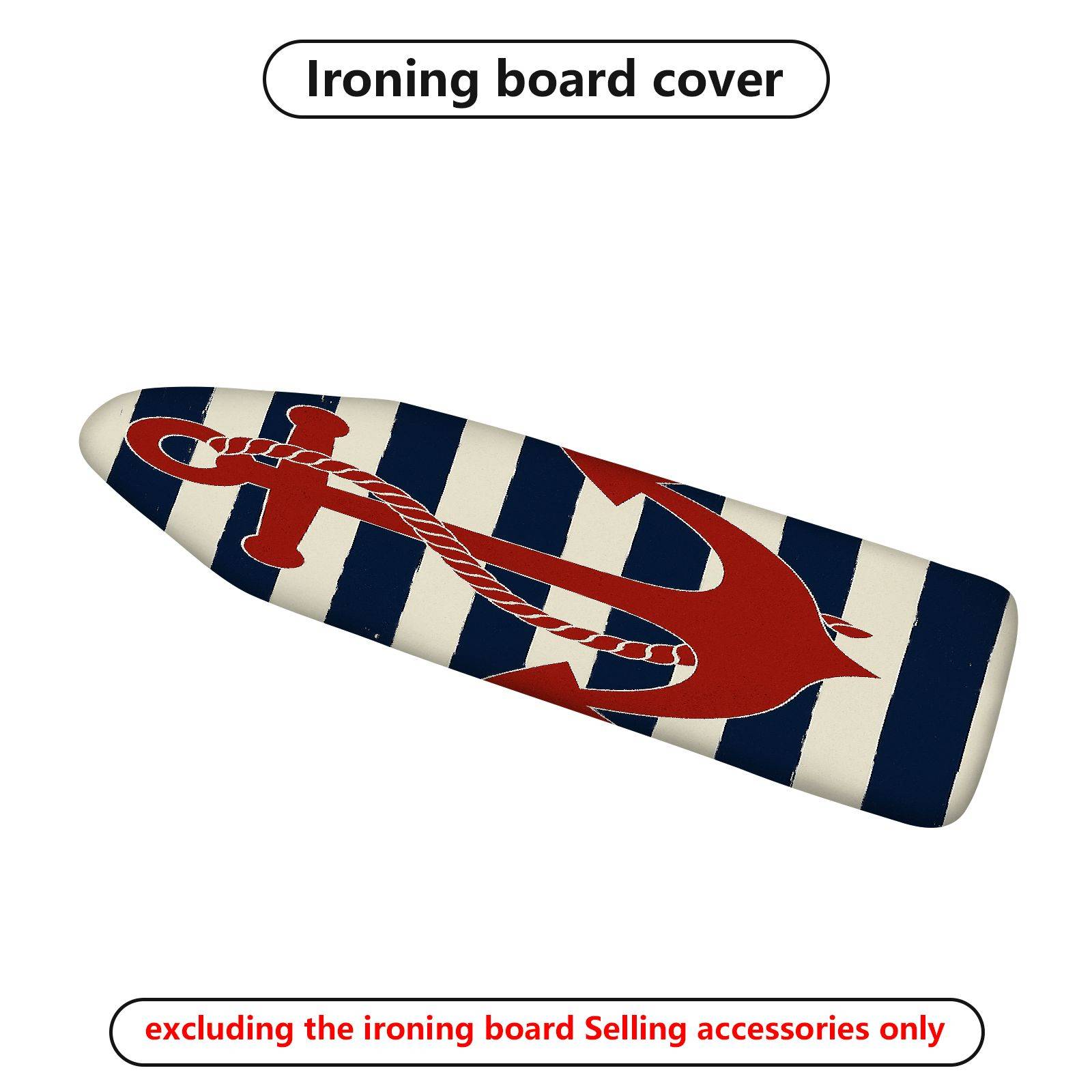 1-Piece Ocean Navy Stripe  Ironing Board Cover, Universal Size, Without Board