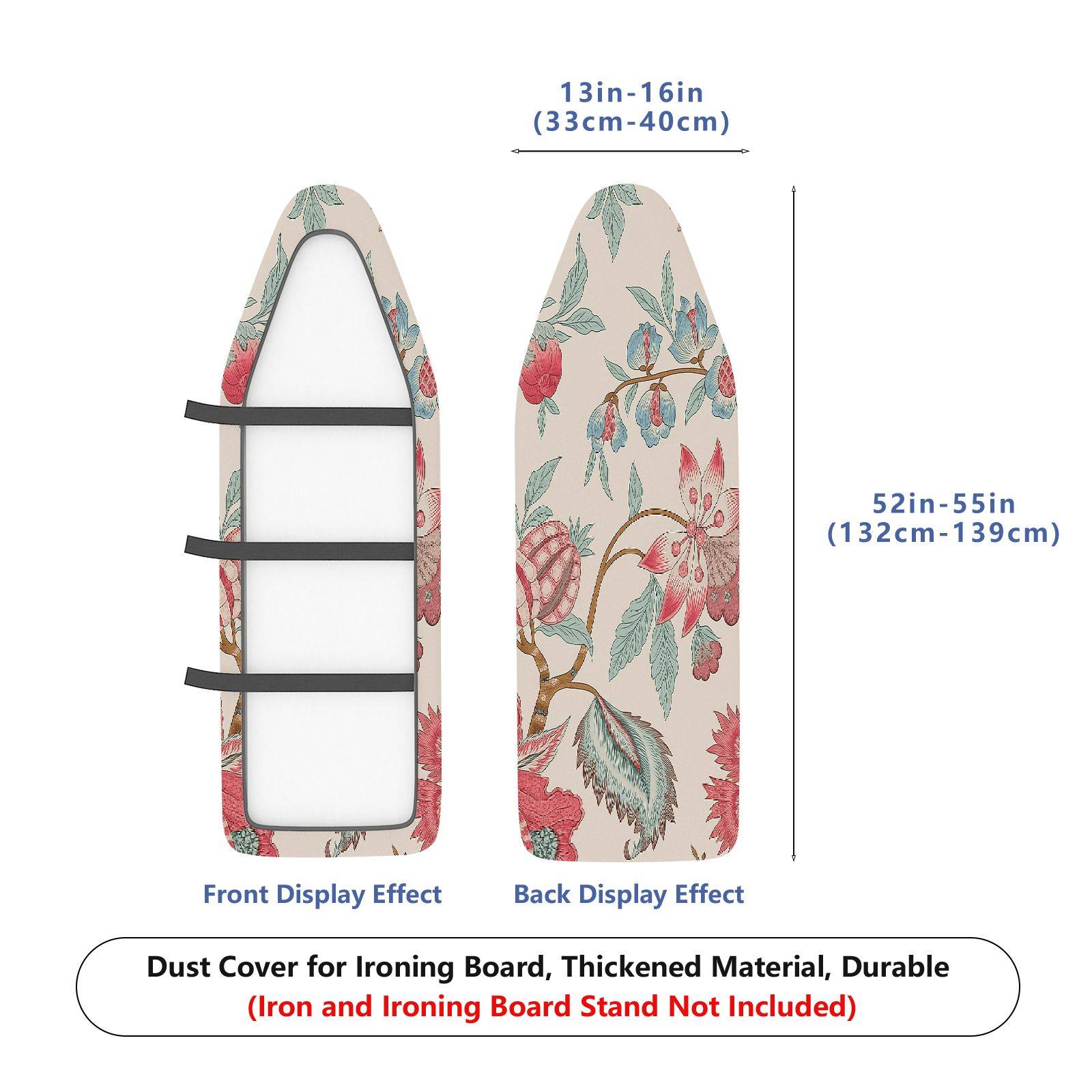 1-Piece Floral Vintage Retro  Ironing Board Cover, Universal Size, Without Board