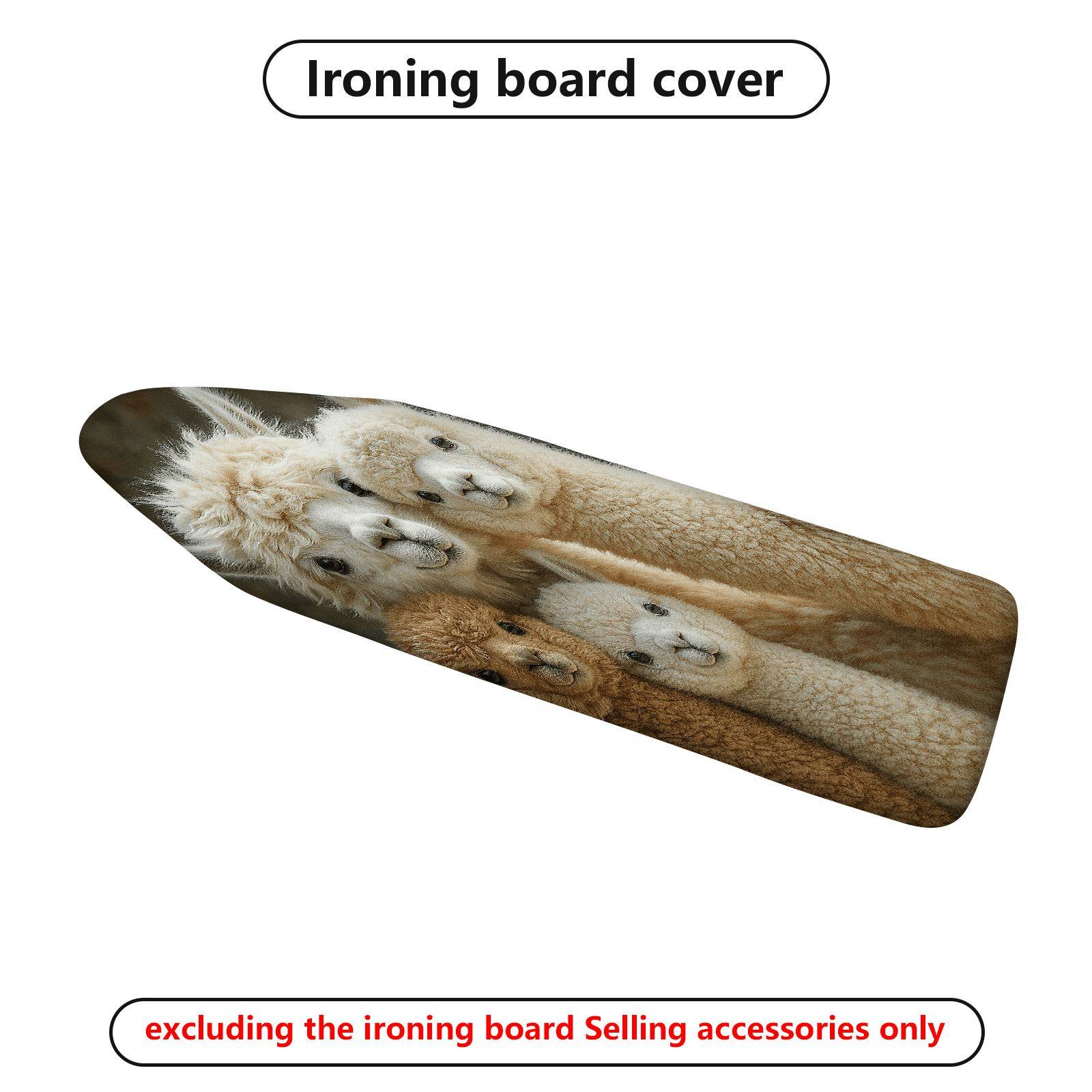1-Piece Animal Print Cute Alpaca Family  Ironing Board Cover, Universal Size, Without Board