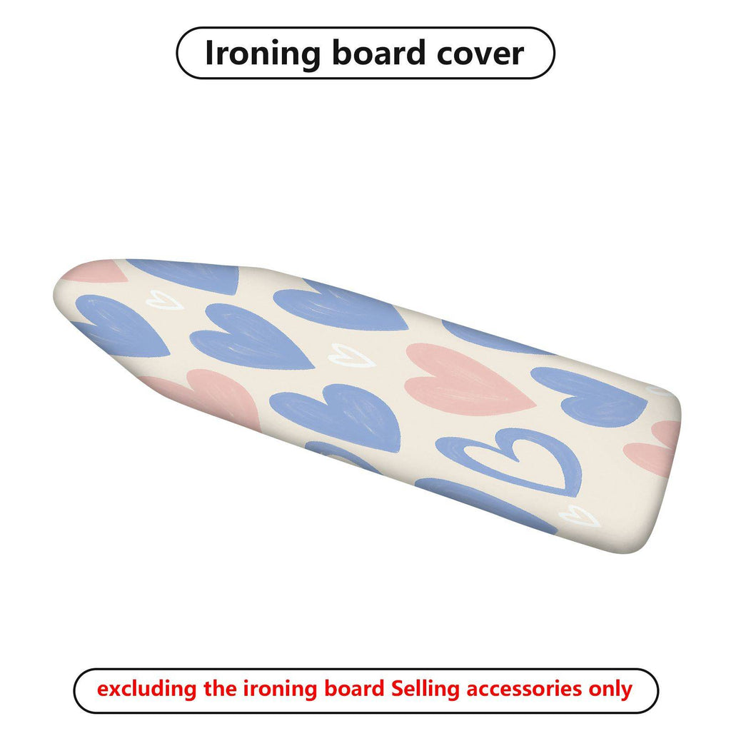 1-Piece Heart Pattern Pastel Pink Blue  Ironing Board Cover, Universal Size, Without Board