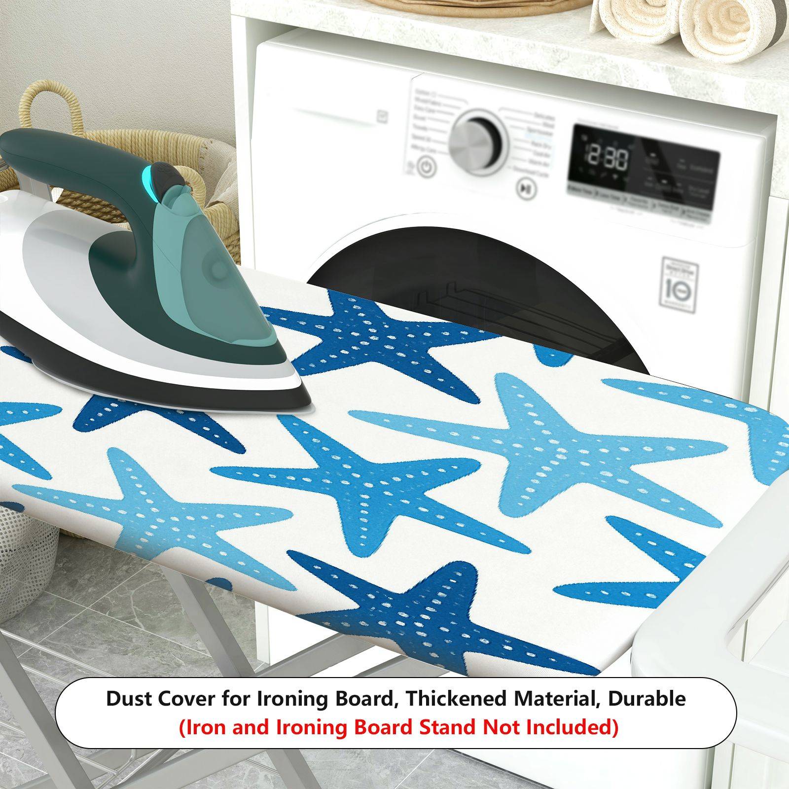 1-Piece Starfish Ocean Nautical  Ironing Board Cover, Universal Size, Without Board
