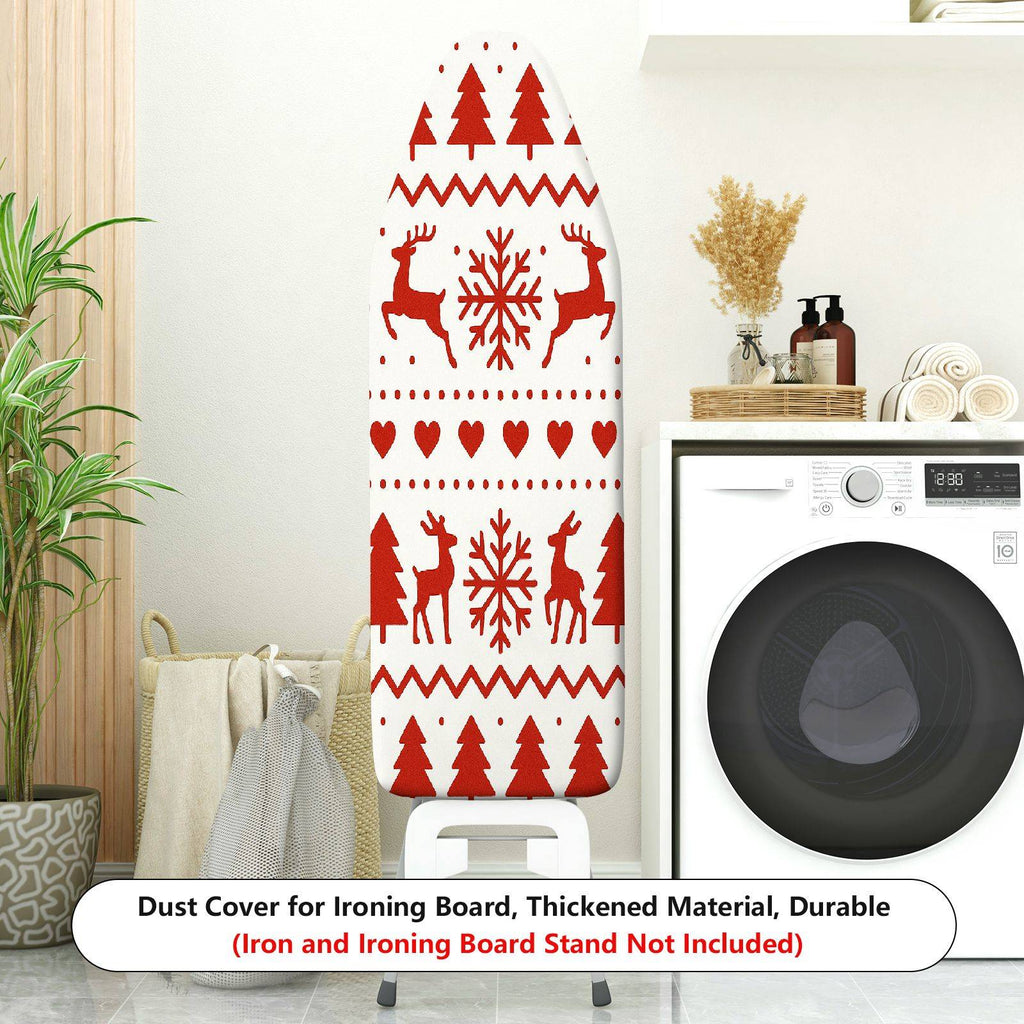 1-Piece Christmas Reindeer Snowflake  Ironing Board Cover, Universal Size, Without Board
