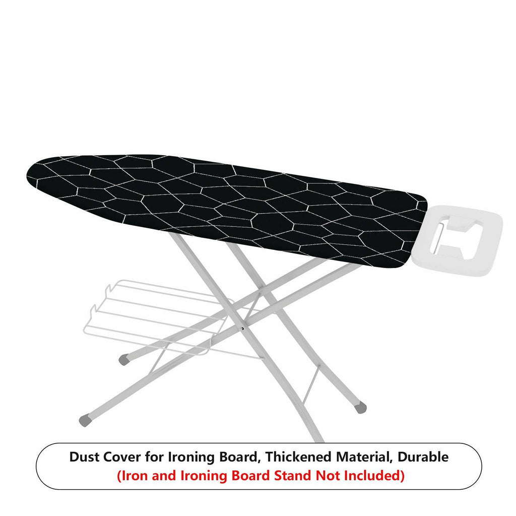 1-Piece Abstract Geometric Black  Ironing Board Cover, Universal Size, Without Board