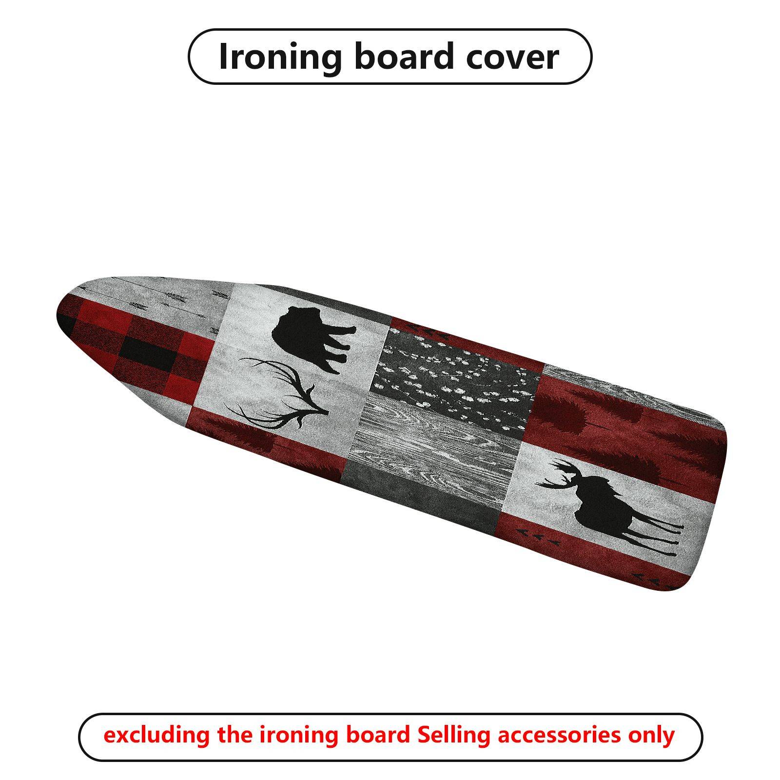 1-Piece Plaid Rustic Animal  Ironing Board Cover, Universal Size, Without Board