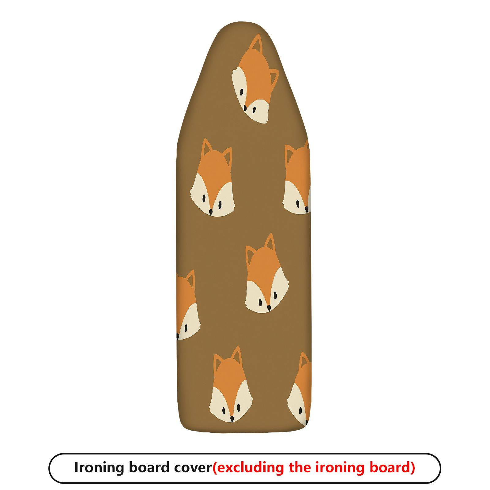 1-Piece Fox Animal Pattern Brown  Ironing Board Cover, Universal Size, Without Board