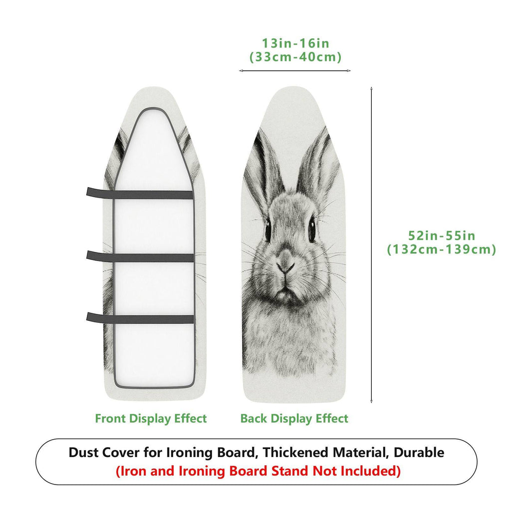 1-Piece Rabbit Sketch Animal  Ironing Board Cover, Universal Size, Without Board