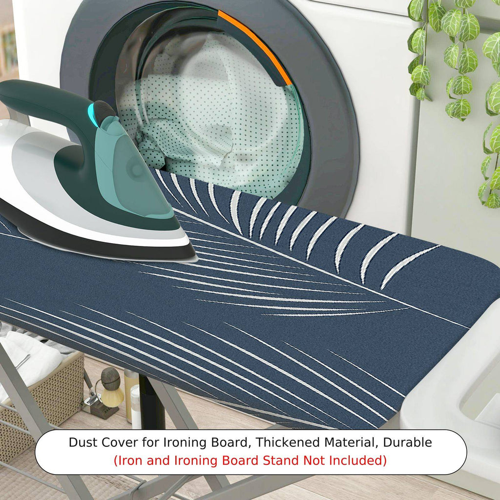 1-Piece Abstract Leaf Pattern Navy  Ironing Board Cover, Universal Size, Without Board