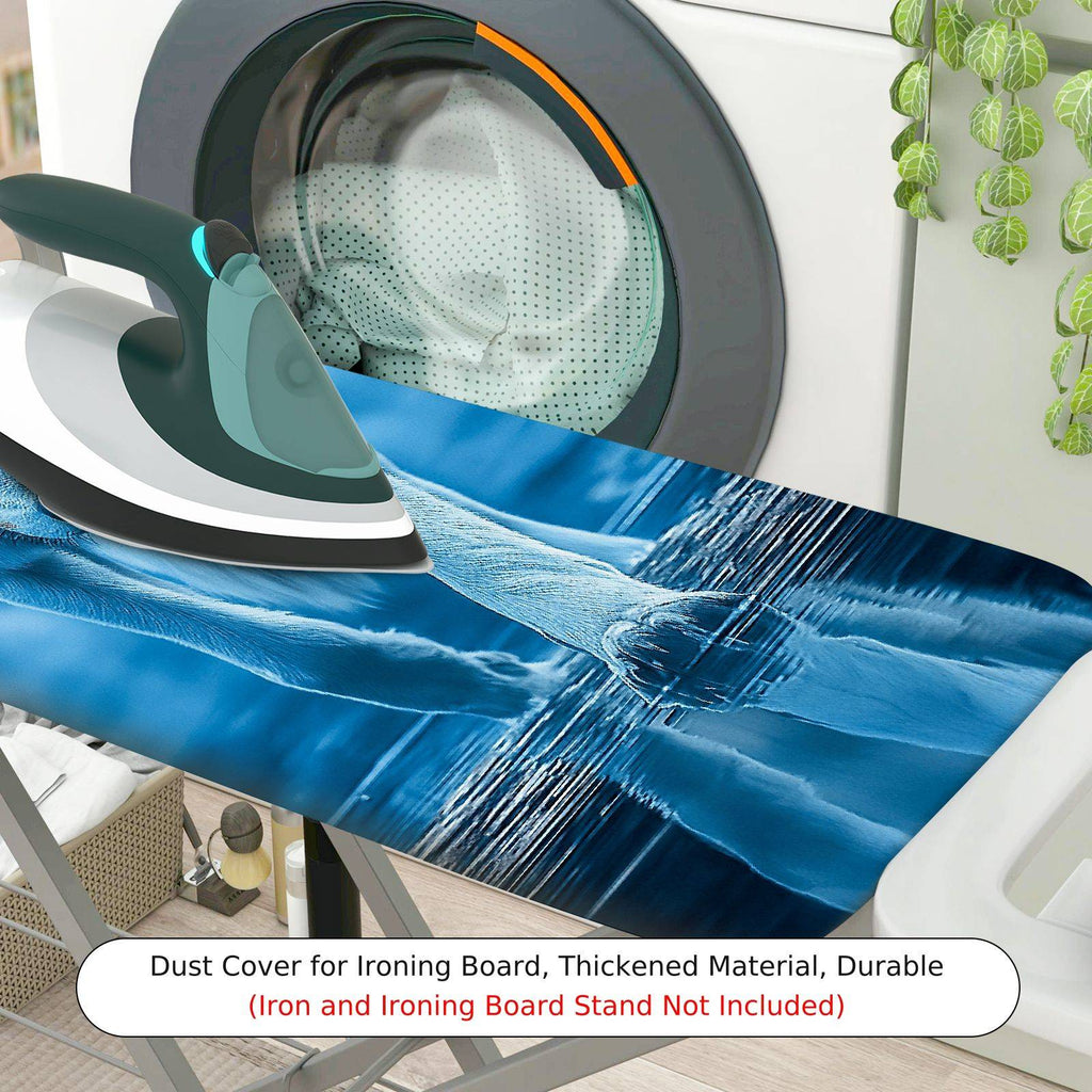 1-Piece Blue Wolf Nature Animal  Ironing Board Cover, Universal Size, Without Board