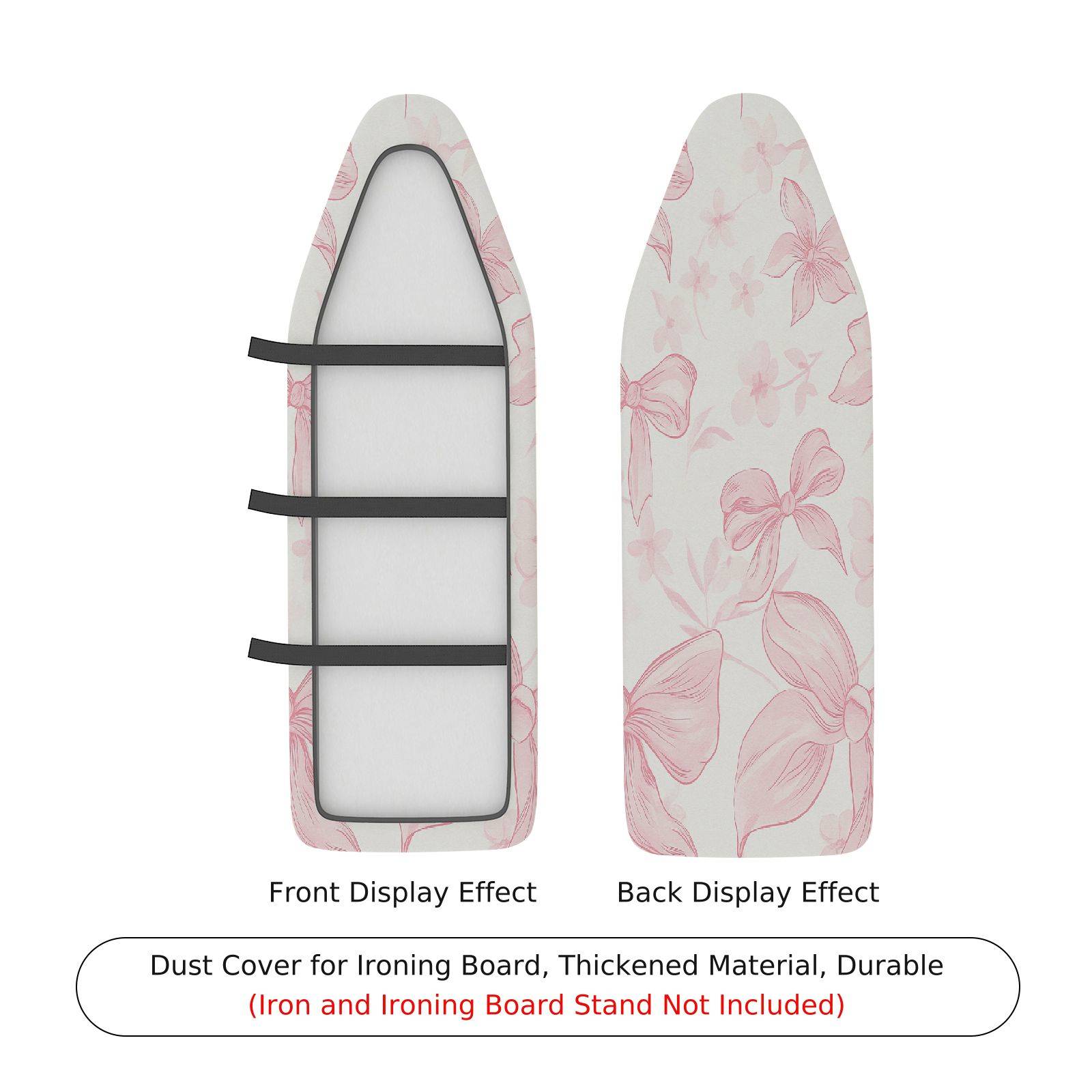 1-Piece Floral Pink Elegant  Ironing Board Cover, Universal Size, Without Board