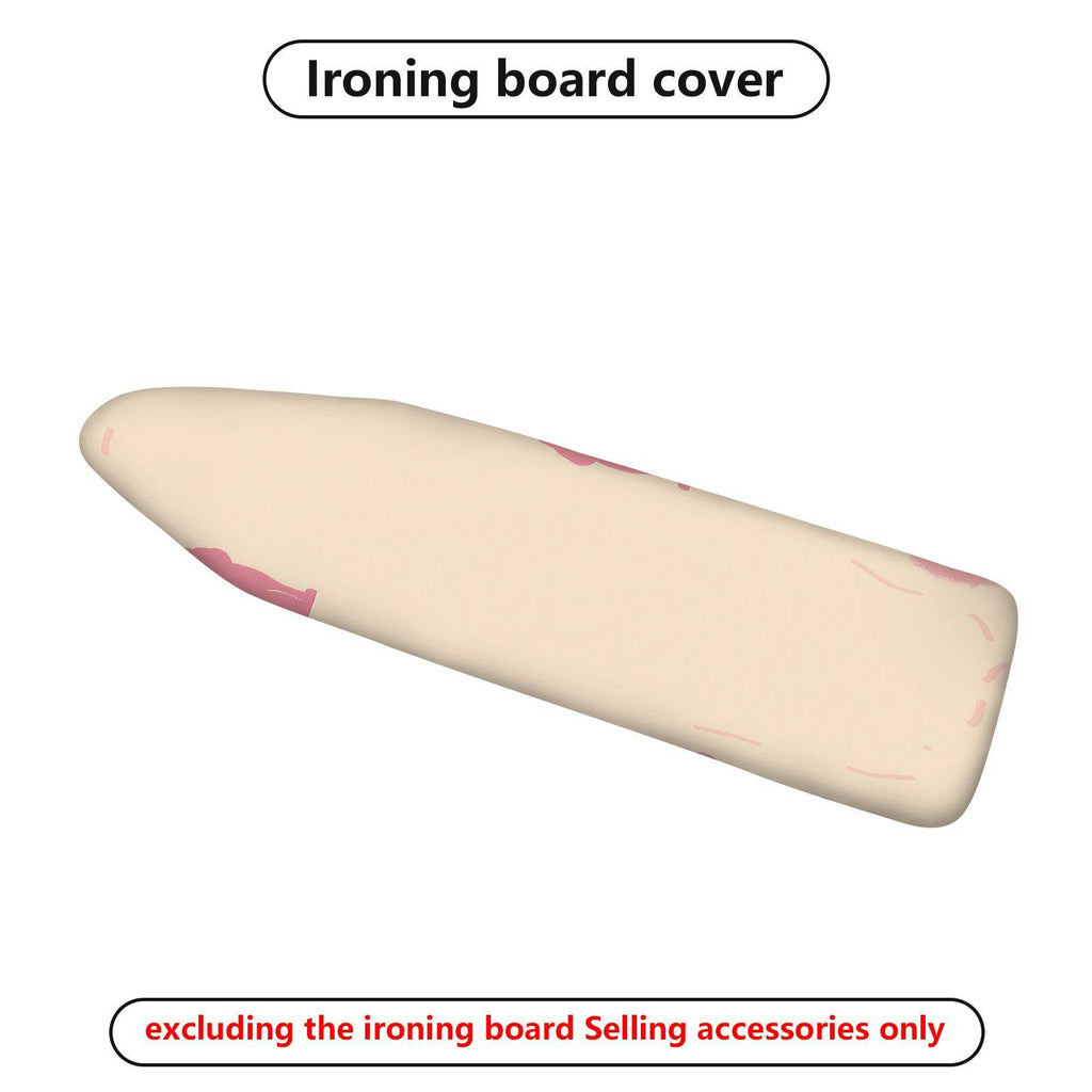 1-Piece Abstract Pink White Pattern  Ironing Board Cover, Universal Size, Without Board