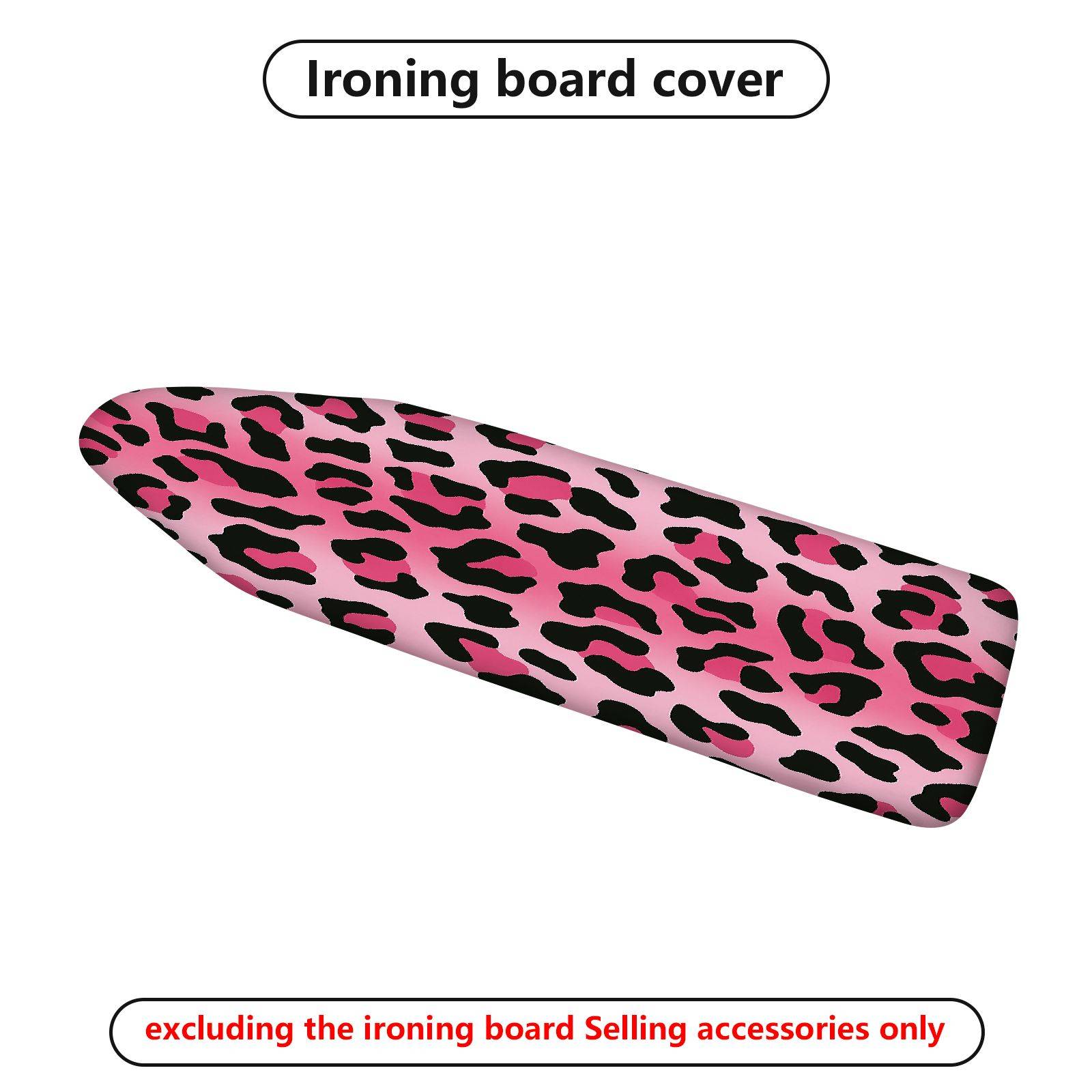 1-Piece Leopard Print Pink Decorative  Ironing Board Cover, Universal Size, Without Board
