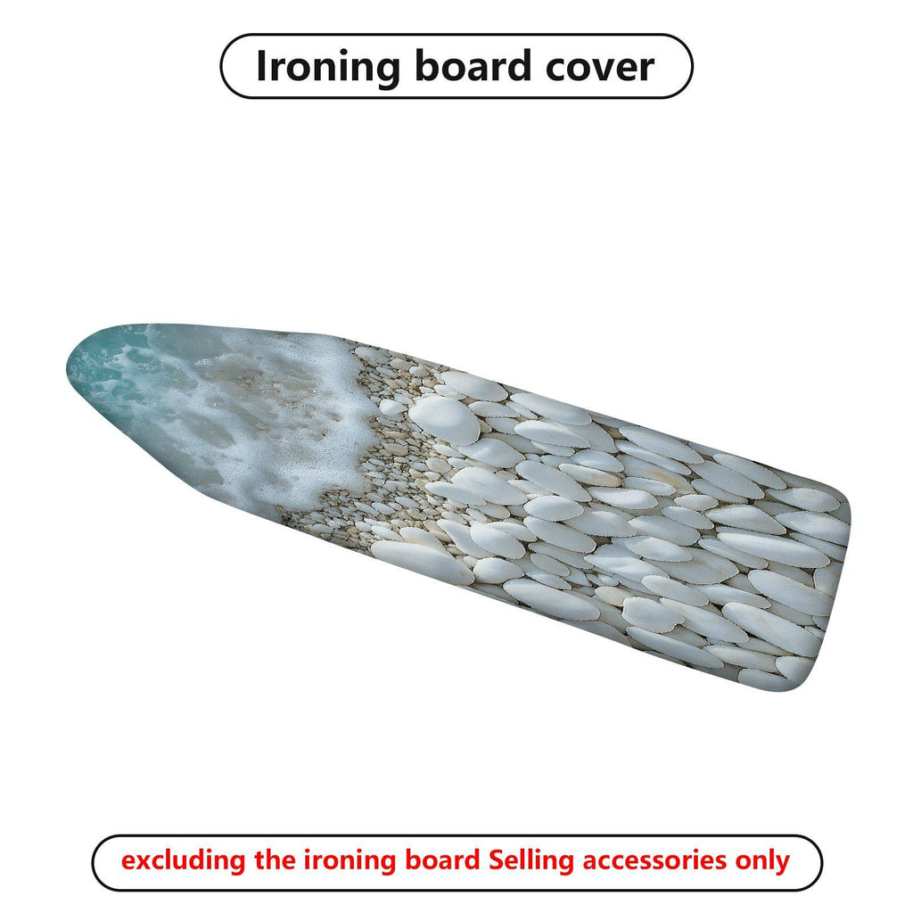 1-Piece Beach Pebble Ocean  Ironing Board Cover, Universal Size, Without Board